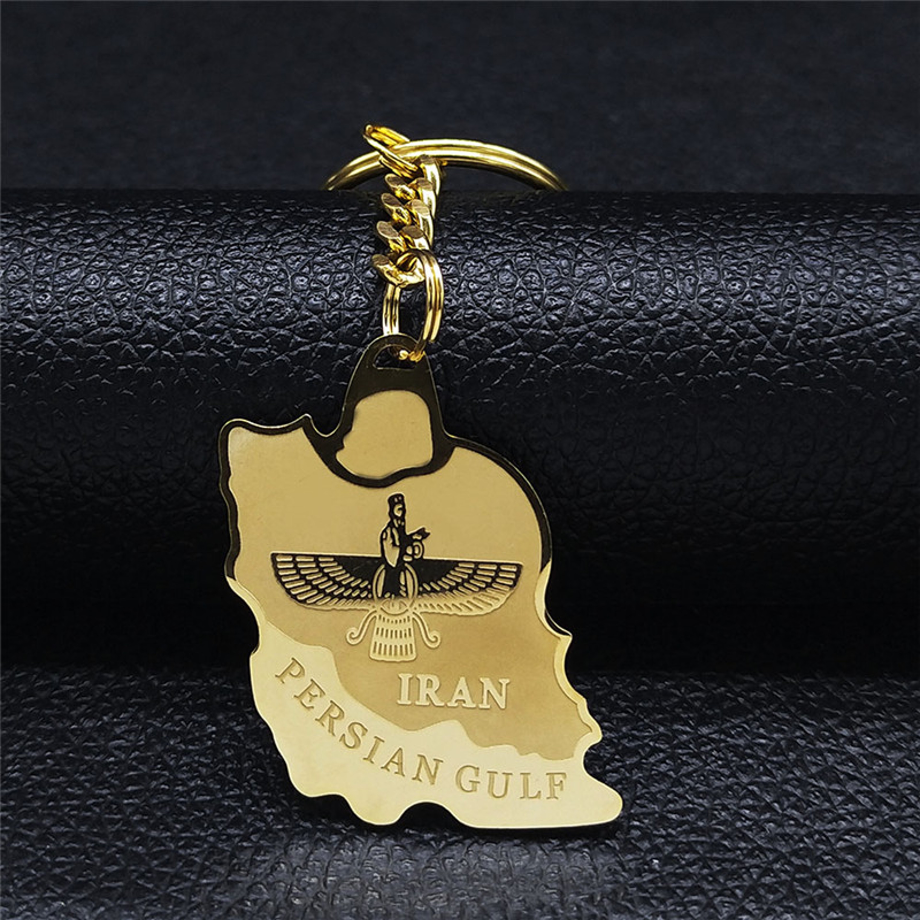 Iran Map Stainless Steel Keychain Persian Zoroastrian Gift 5