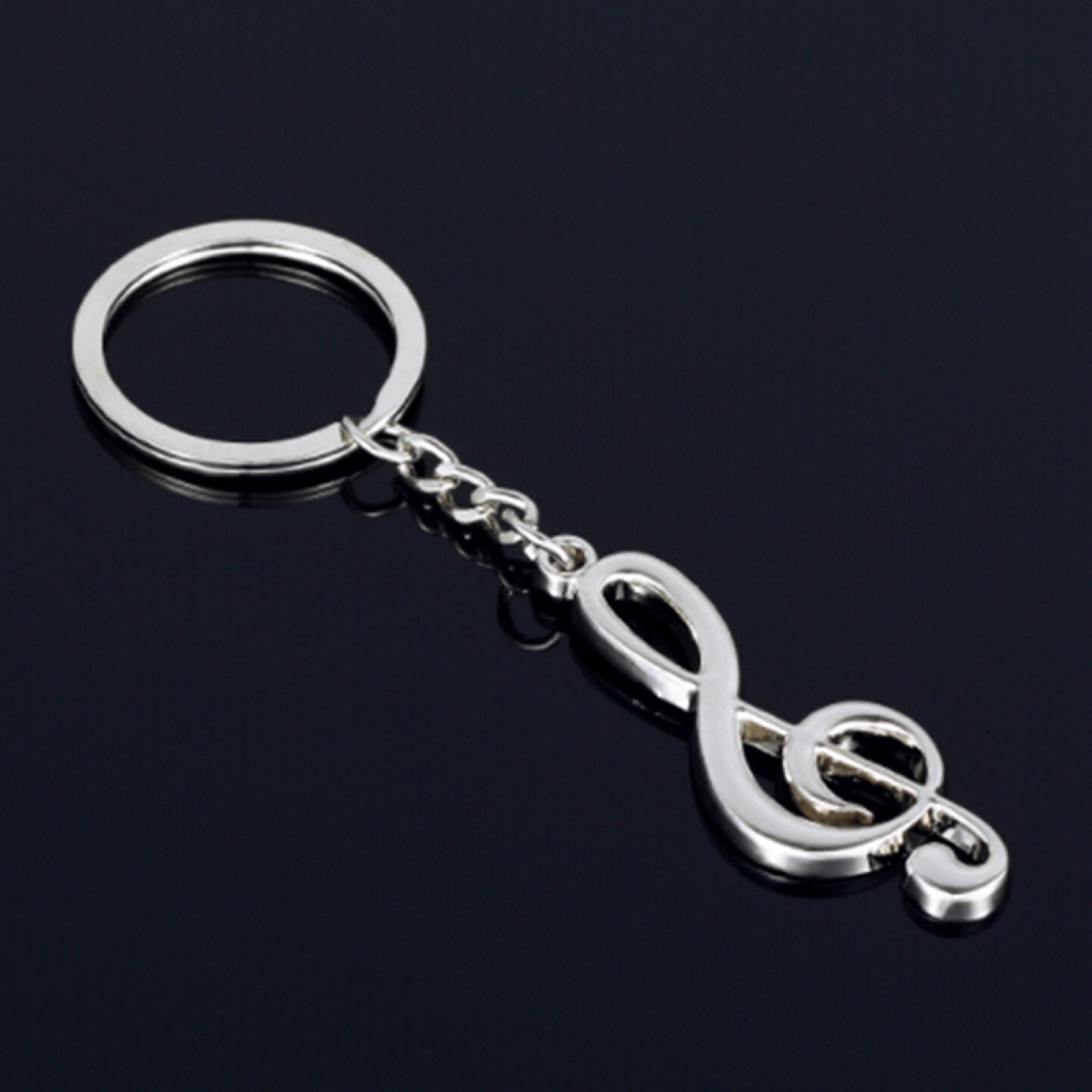 Treble Clef Metal Keychain Music Note Keyring Gift for Musicians – view 3