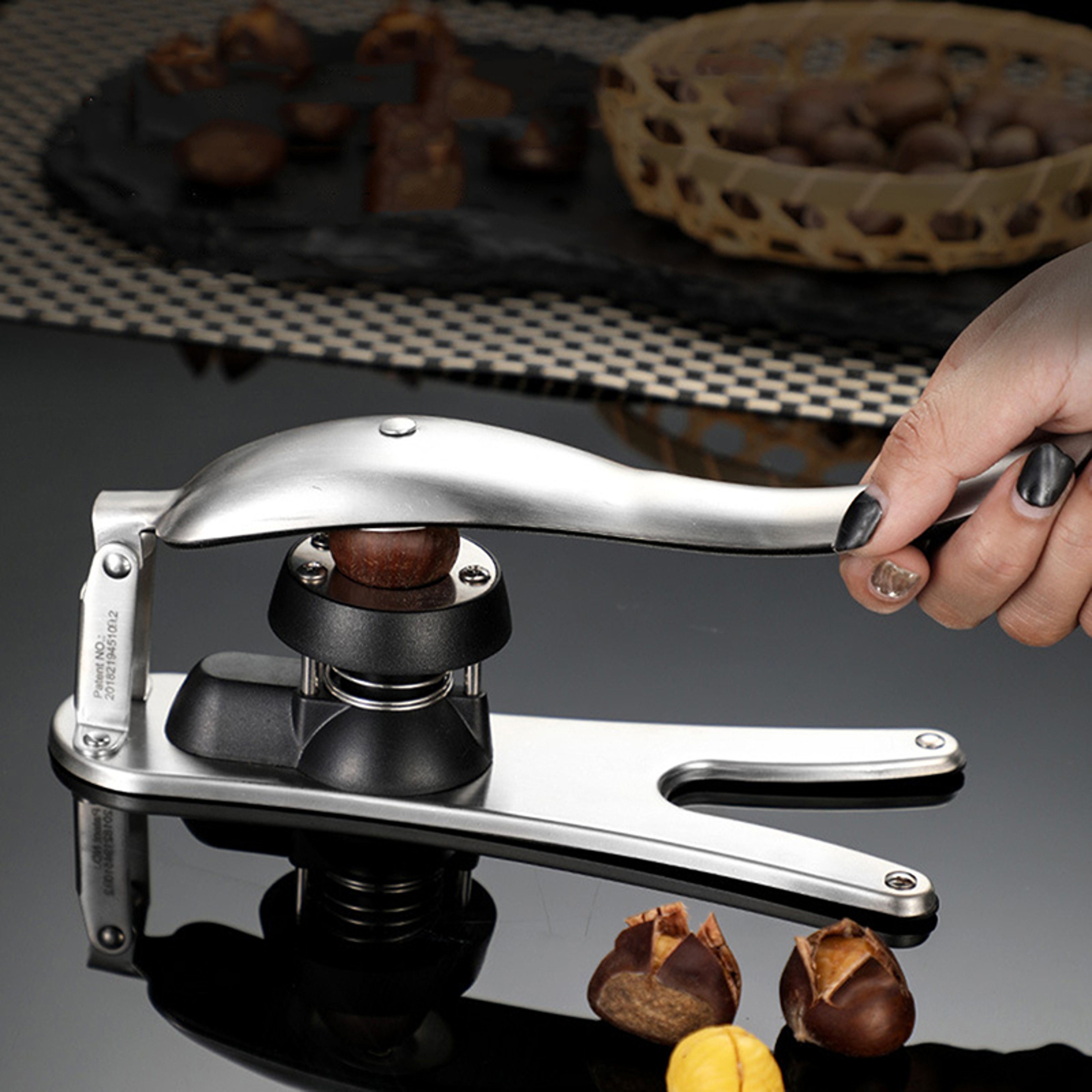 Premium Stainless Steel Chestnut  Walnut Pliers Nutcracker Tool  Chestnut Opener 1