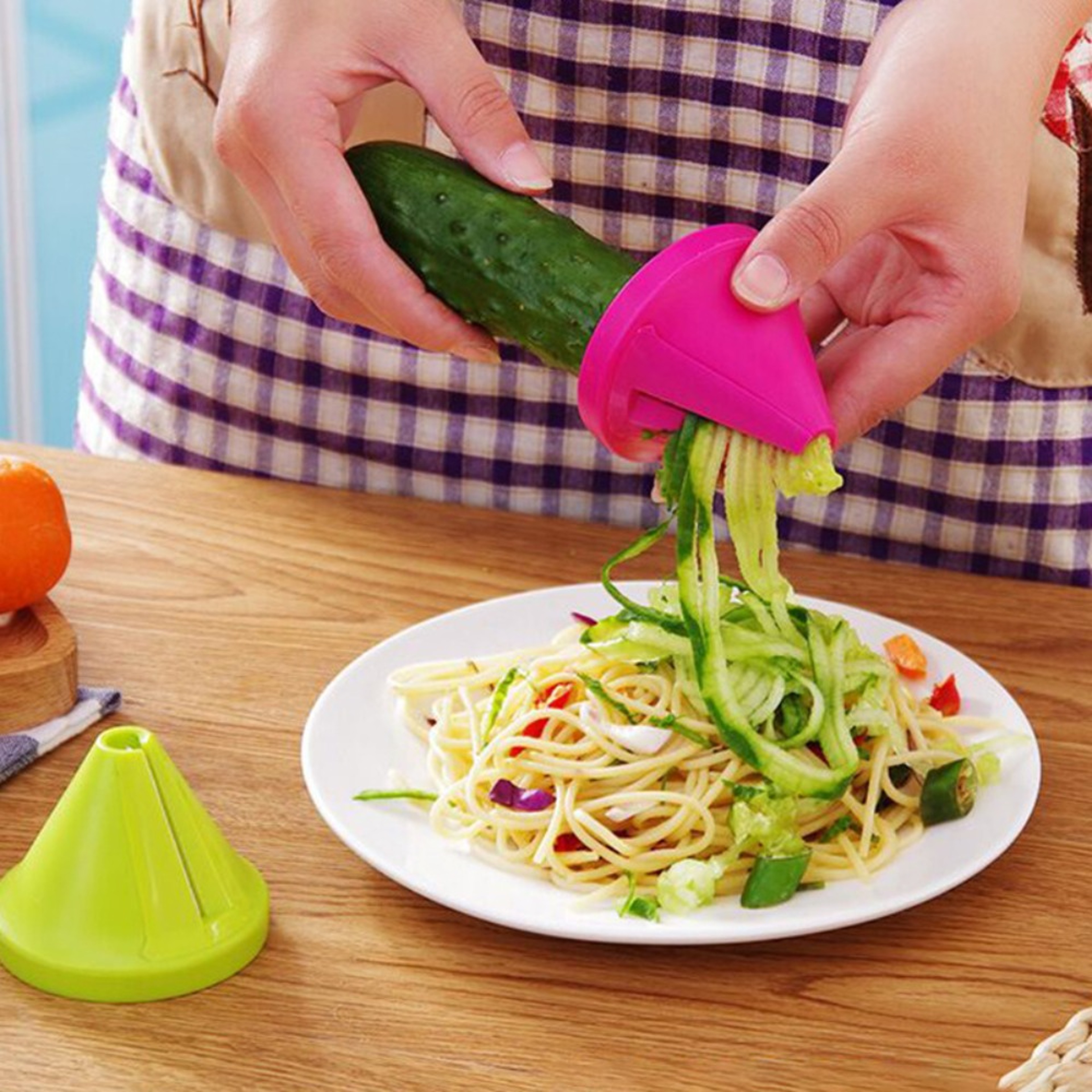 Conical Spiral Vegetable  Potato Slicer Rust Proof Rotary Shredder 1
