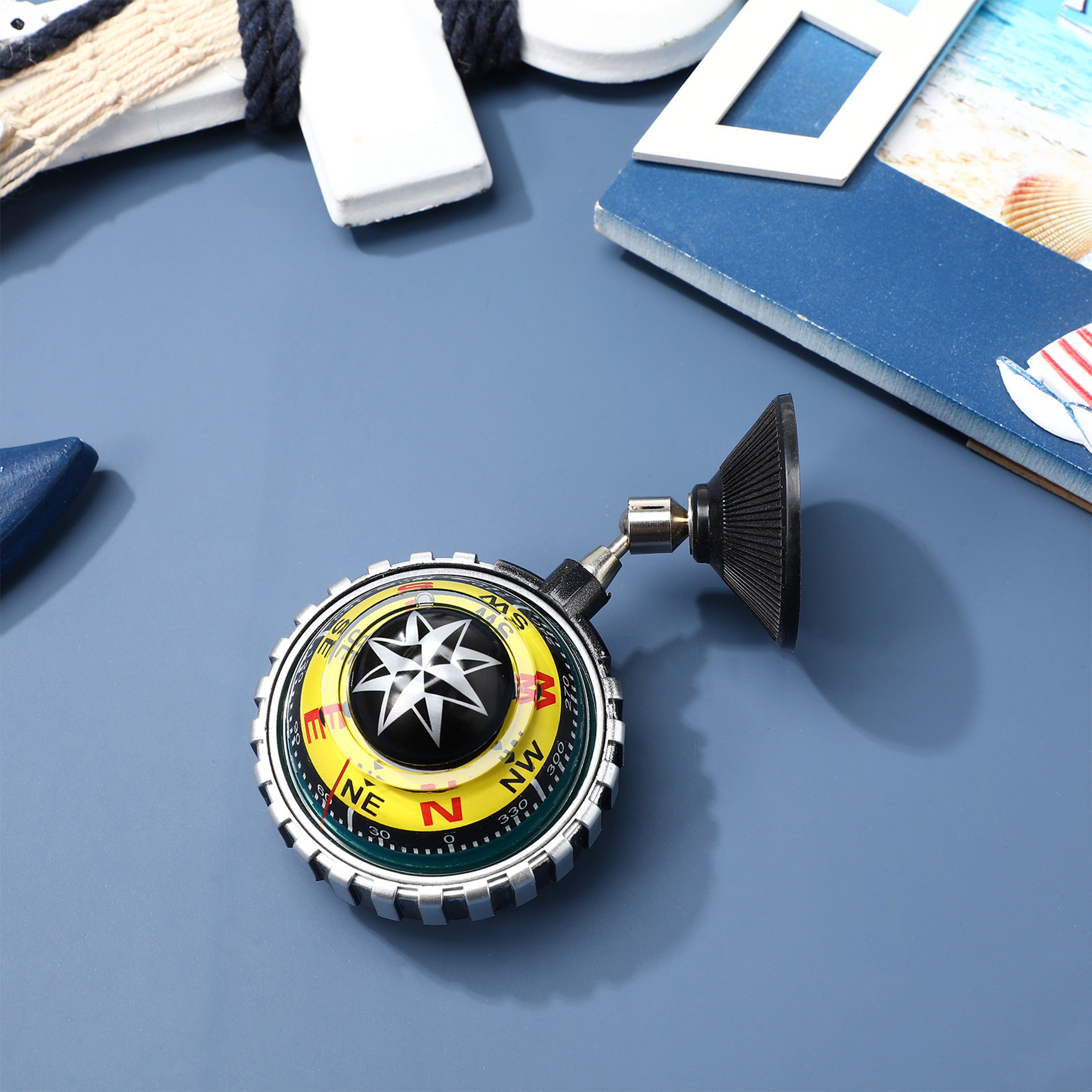 Compact Car & Boat Dashboard Compass with Suction Mount – view 1
