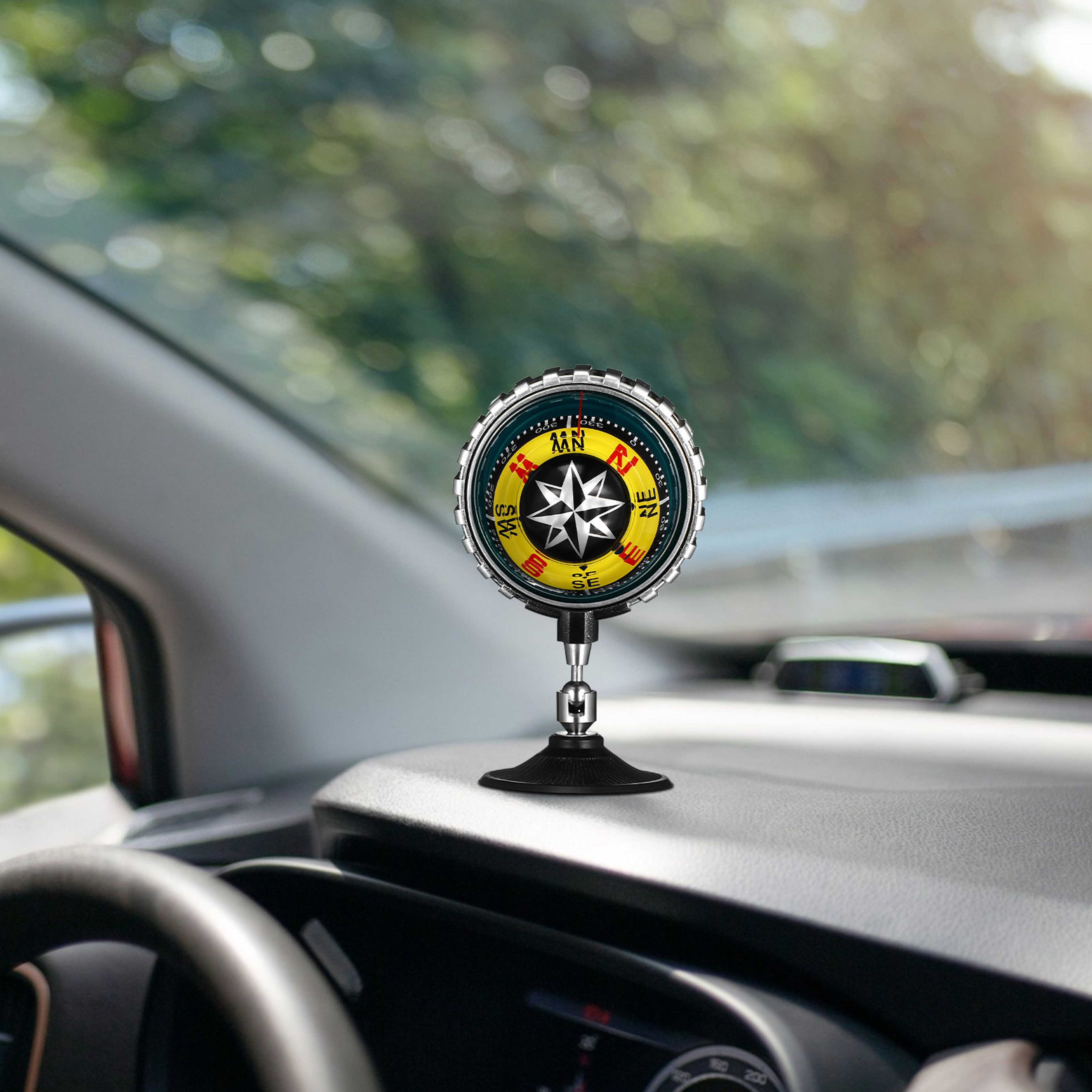 Compact Car & Boat Dashboard Compass with Suction Mount – view 4