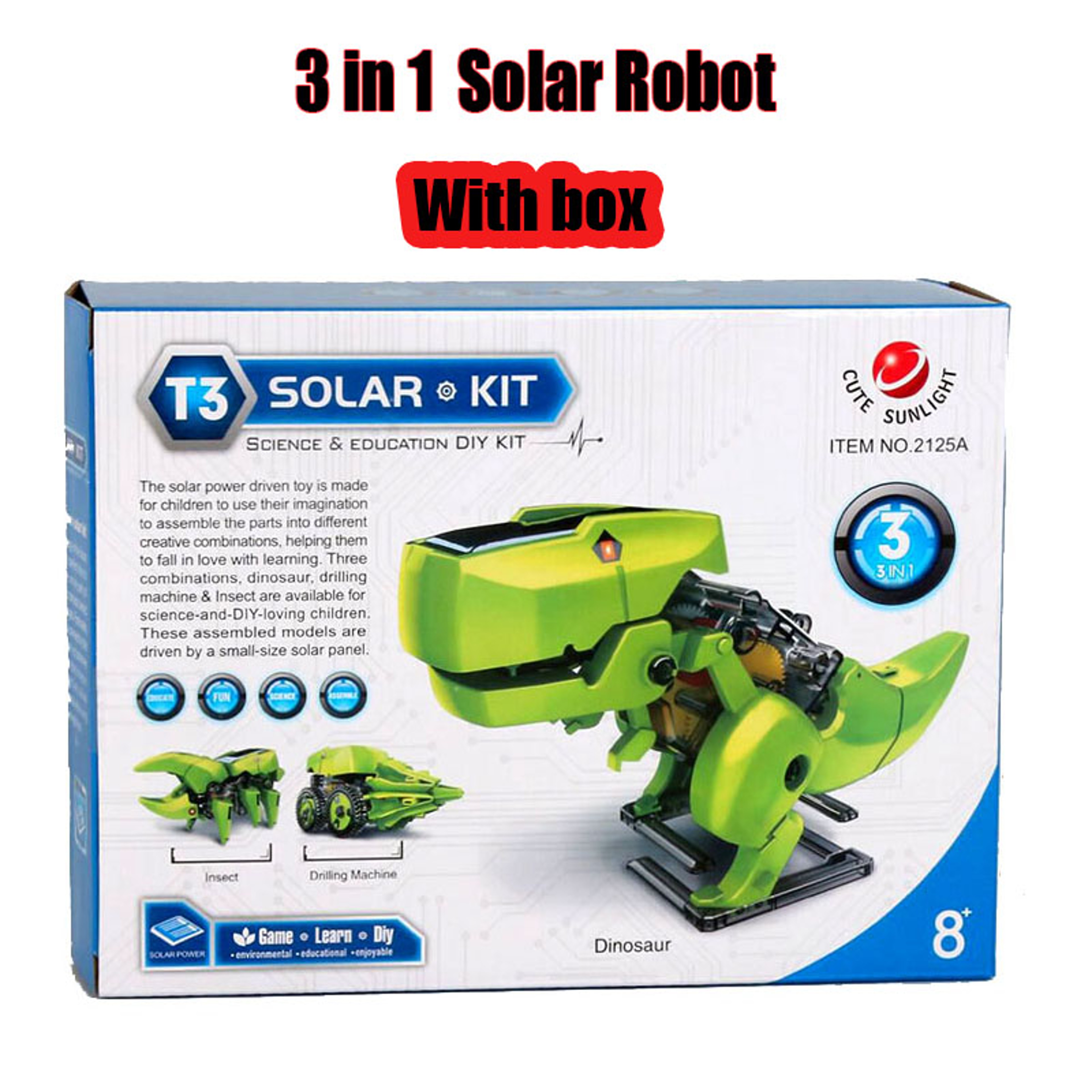 Solar Robot Dinosaur Kit for Kids Learning Toy – view 7