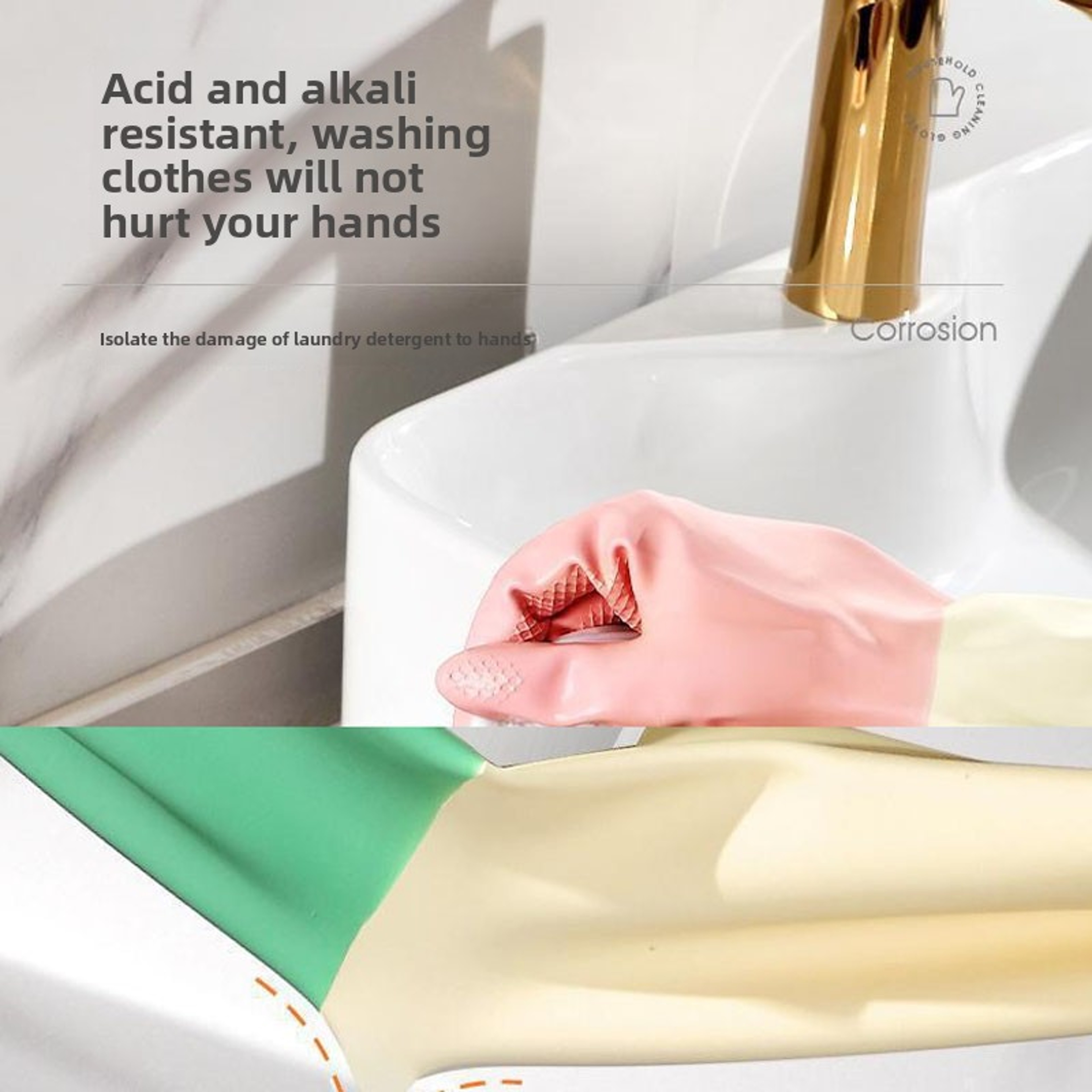 Thick Waterproof Latex Kitchen Gloves for Dishwashing and Cleaning – view 4