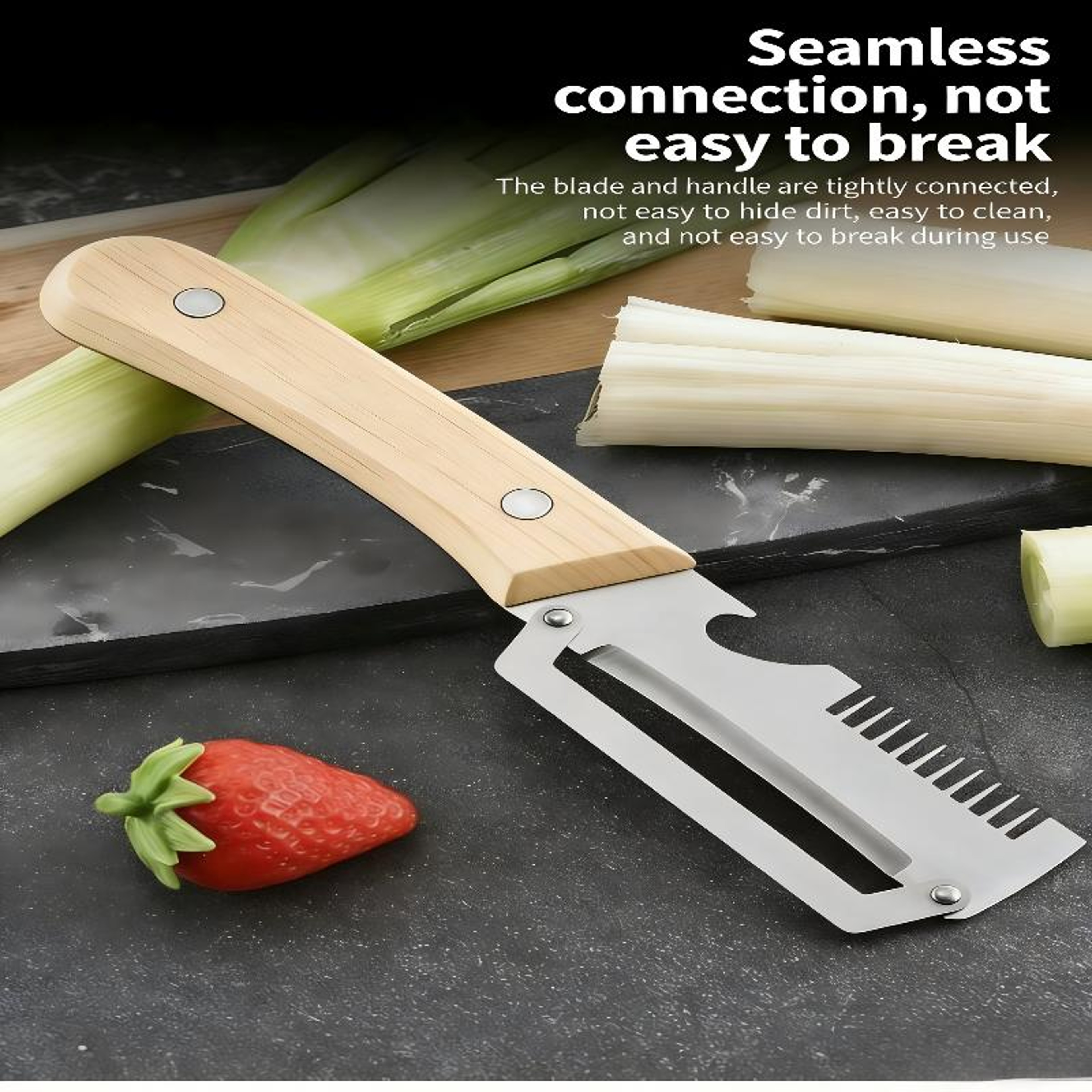 Premium Multi Functional Vegetable Peeler With Wooden Handle  Bottle Opener 2