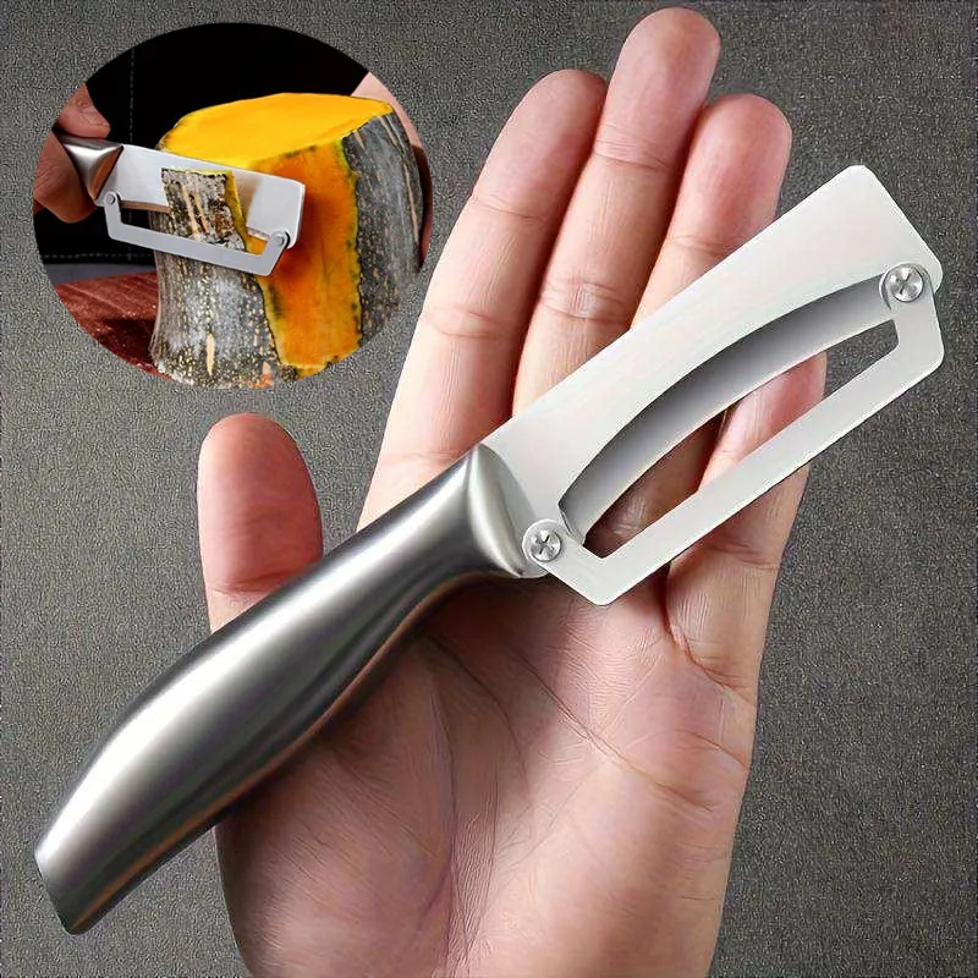 Premium Stainless Steel Flat Edge Peeler Multi Purpose Vegetable  Fruit Slicer 0