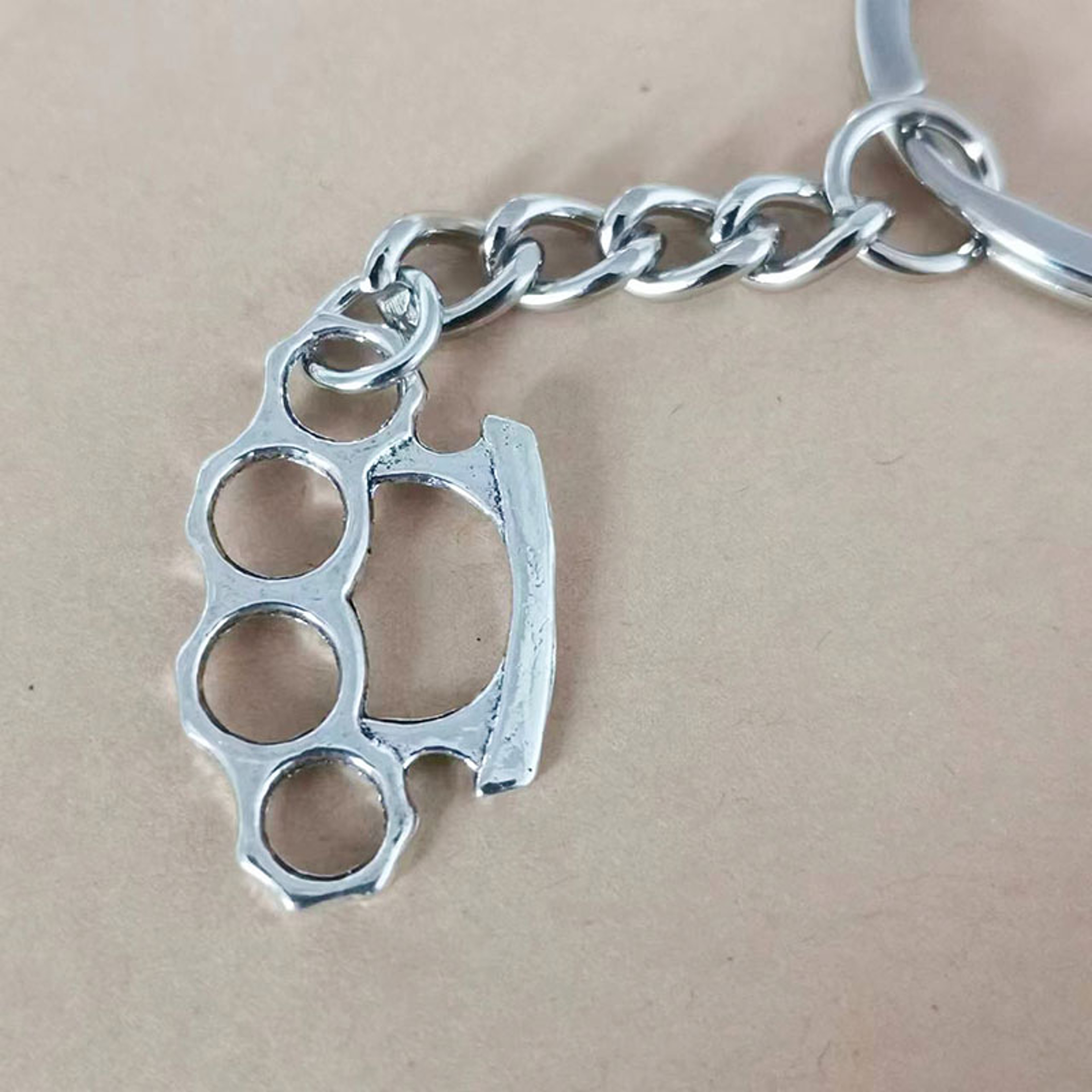 Pricked Knuckles Metal Pendant Keychain Fashion Car & Bag Accessory – view 2
