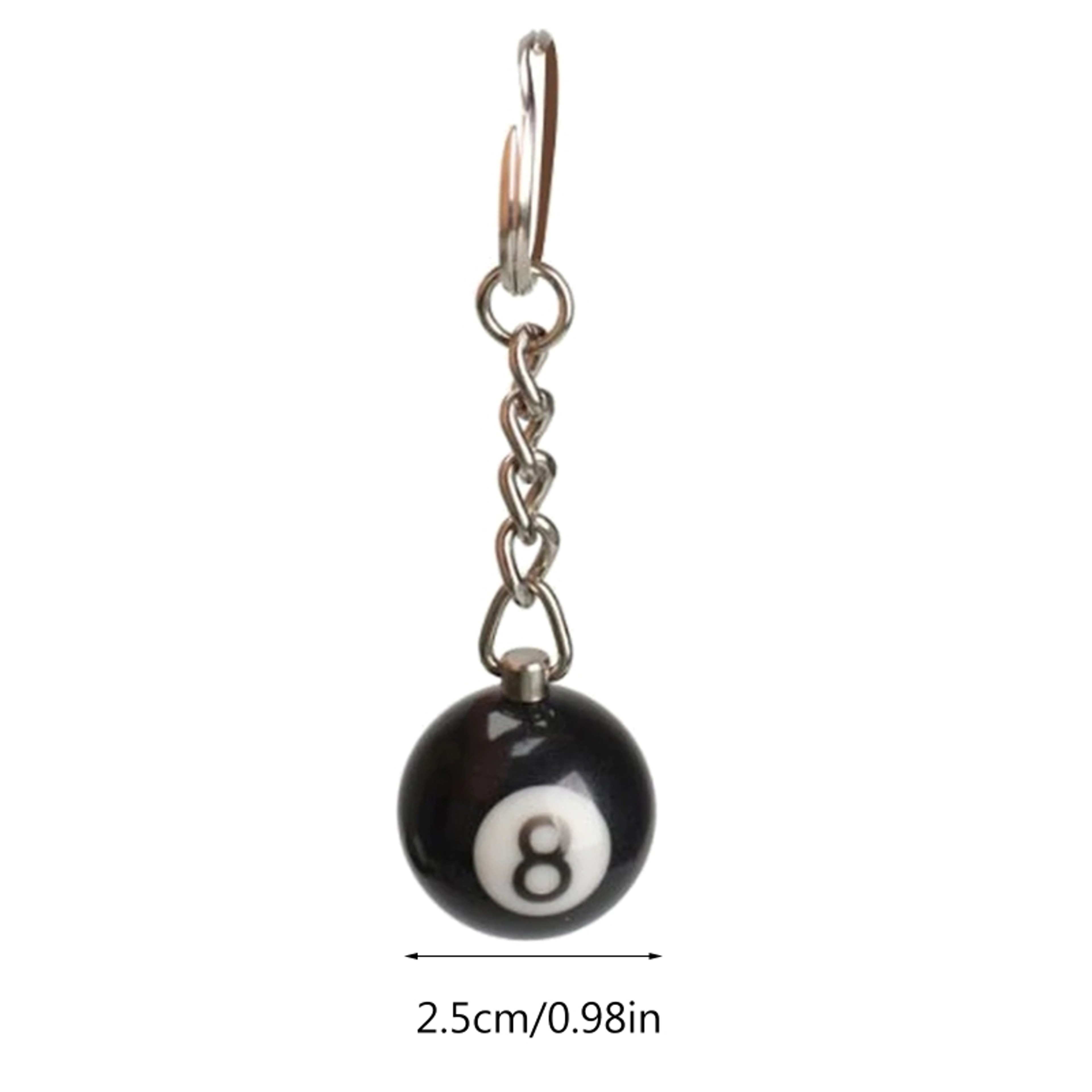 Lucky Billiard Ball Keychain Stylish Resin Pool Key Ring – view 6