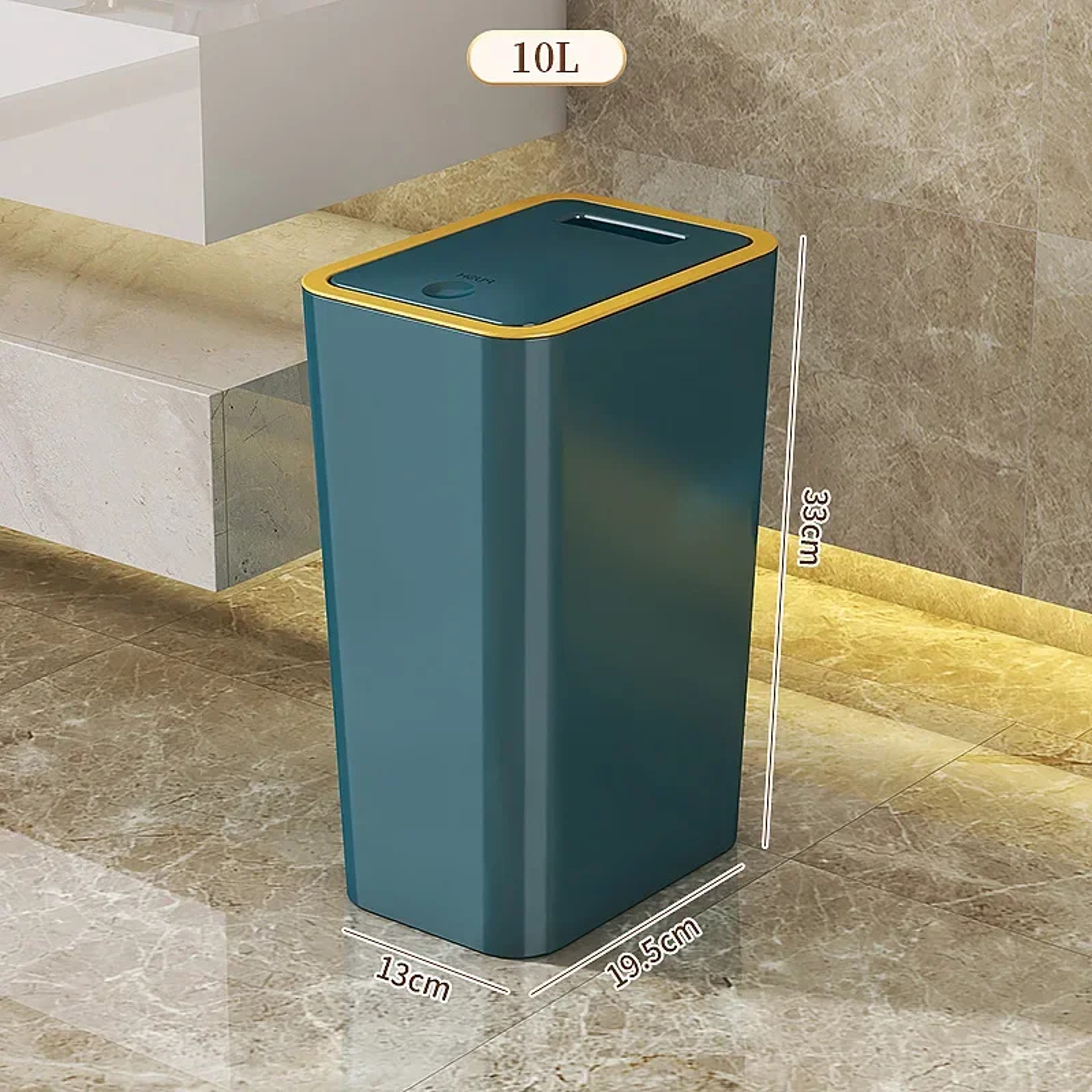 Odor Proof One Touch Trash Can Durable Space Saving Kitchen  Bathroom Bin 7