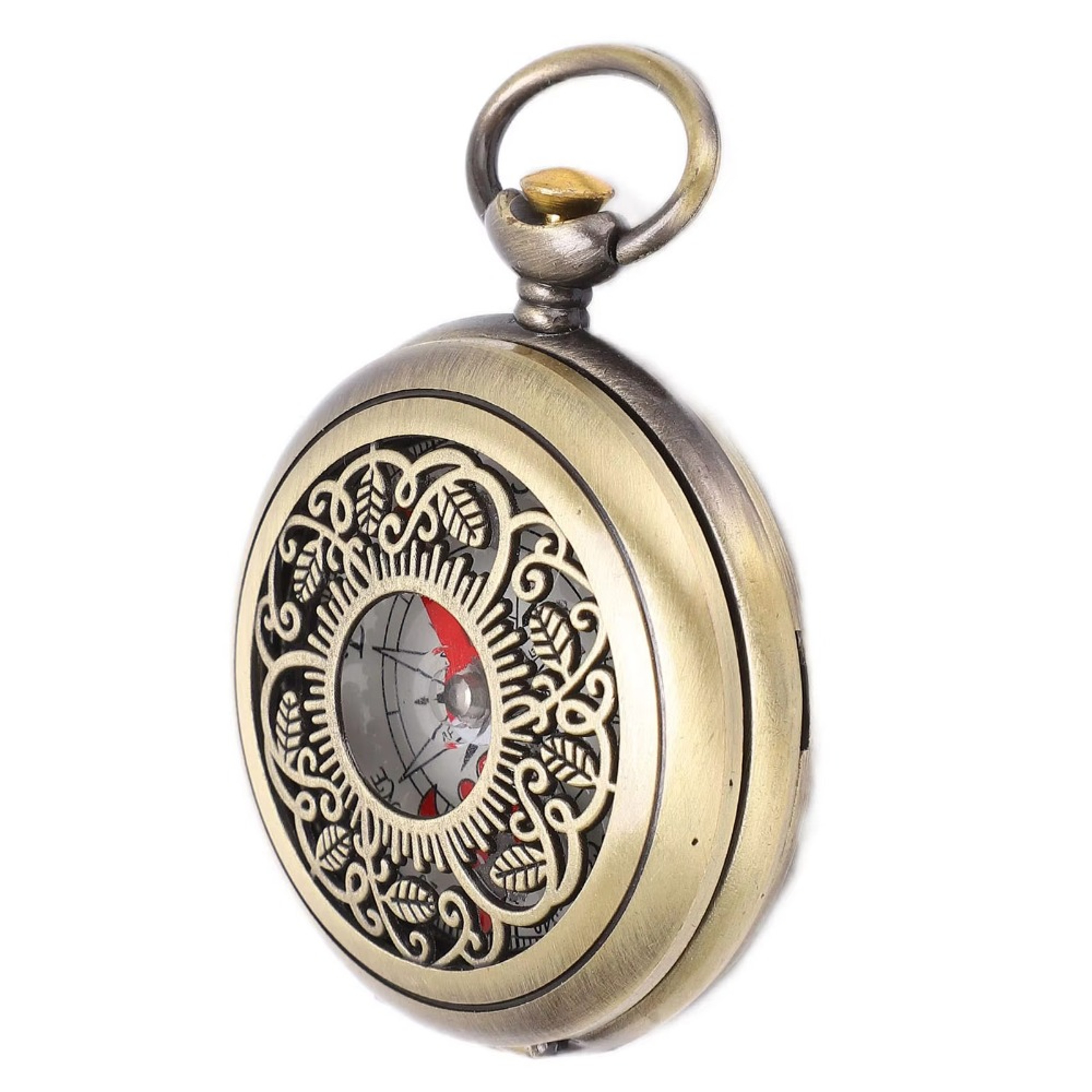 Brass Portable Pocket Compass Retro Luminous Outdoor Compass – view 7