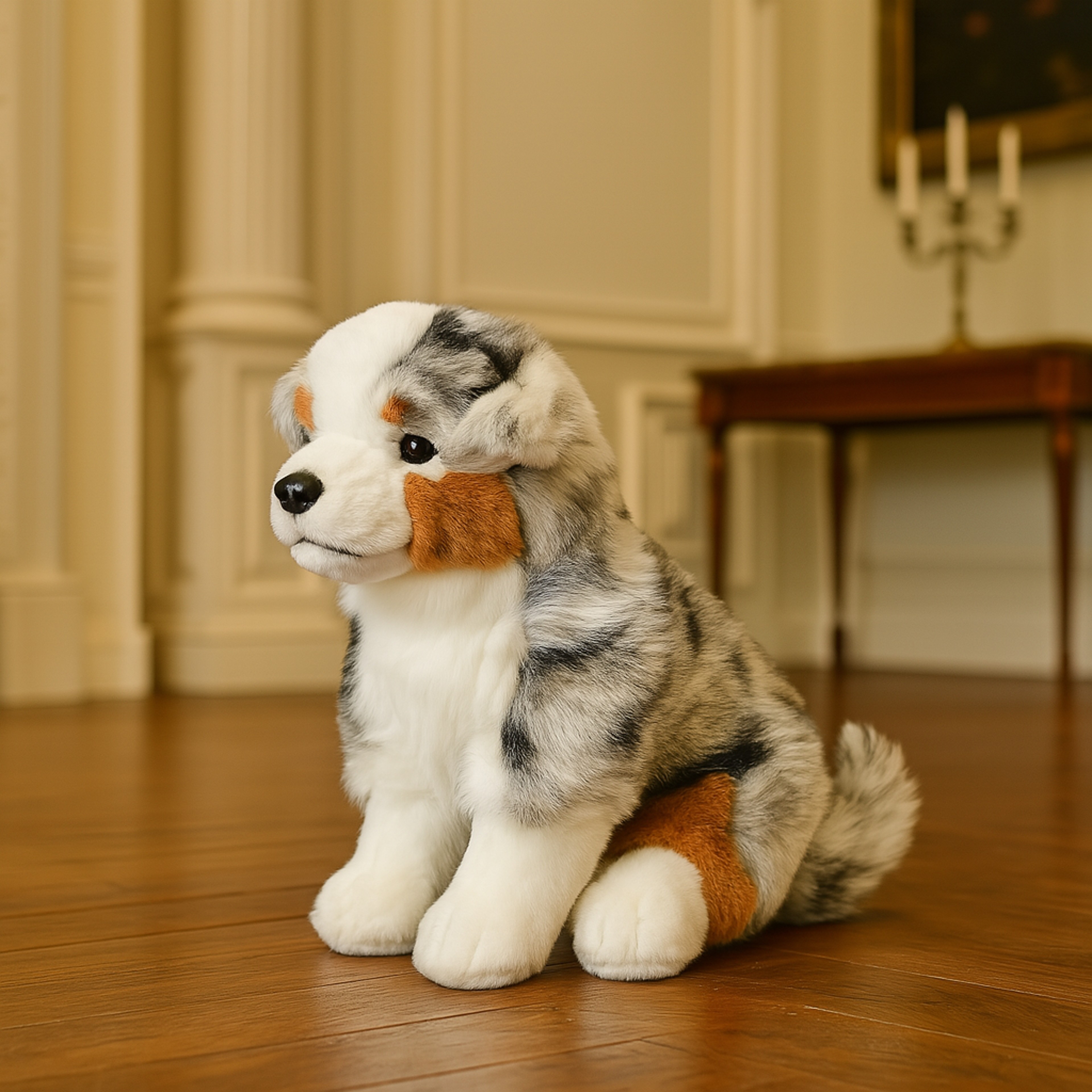 Premium Australian Shepherd Plush Doll Soft Emotional Comfort Companion – view 1