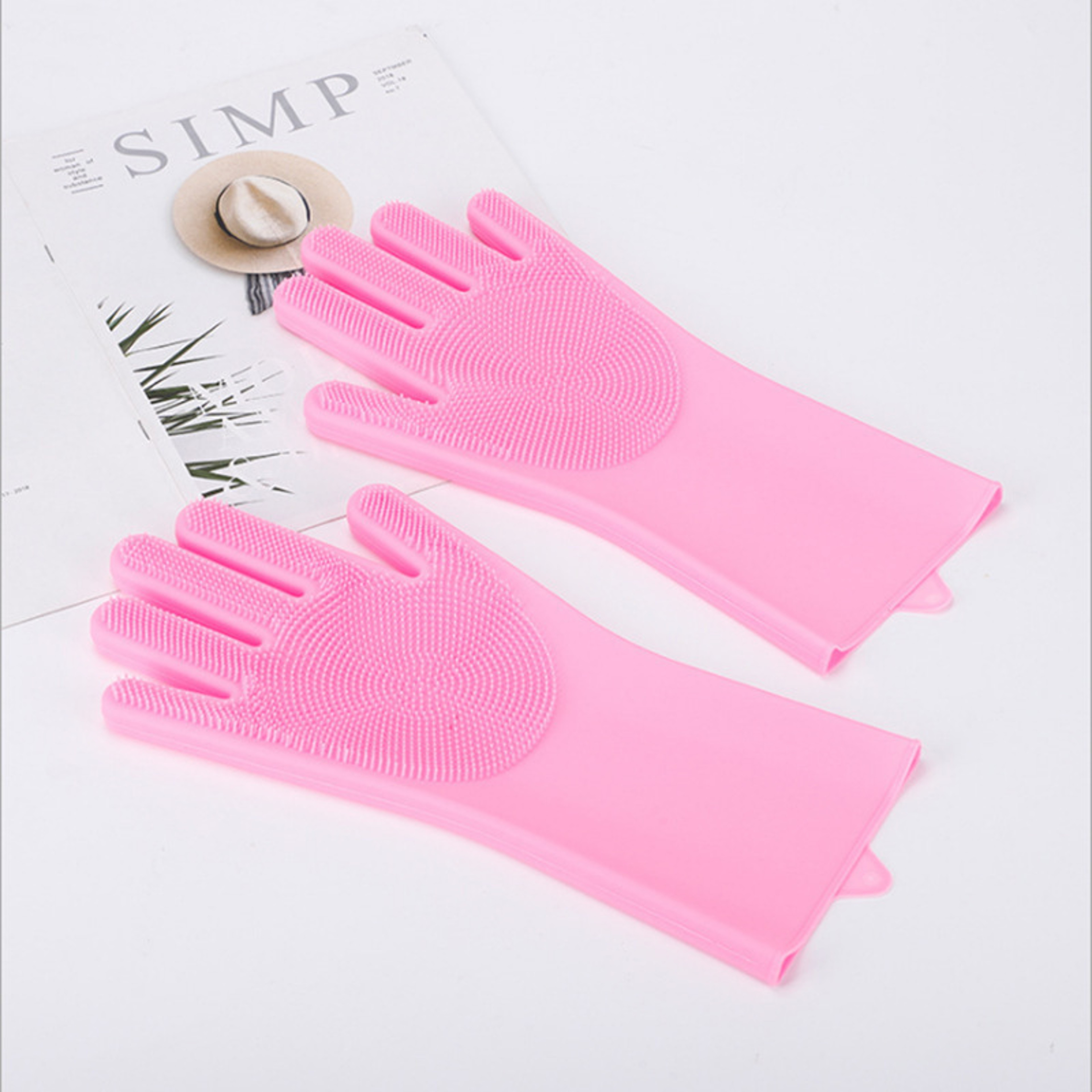 Premium Silicone Dishwashing Gloves Heat Resistant  Multifunctional Cleaning Gloves 8