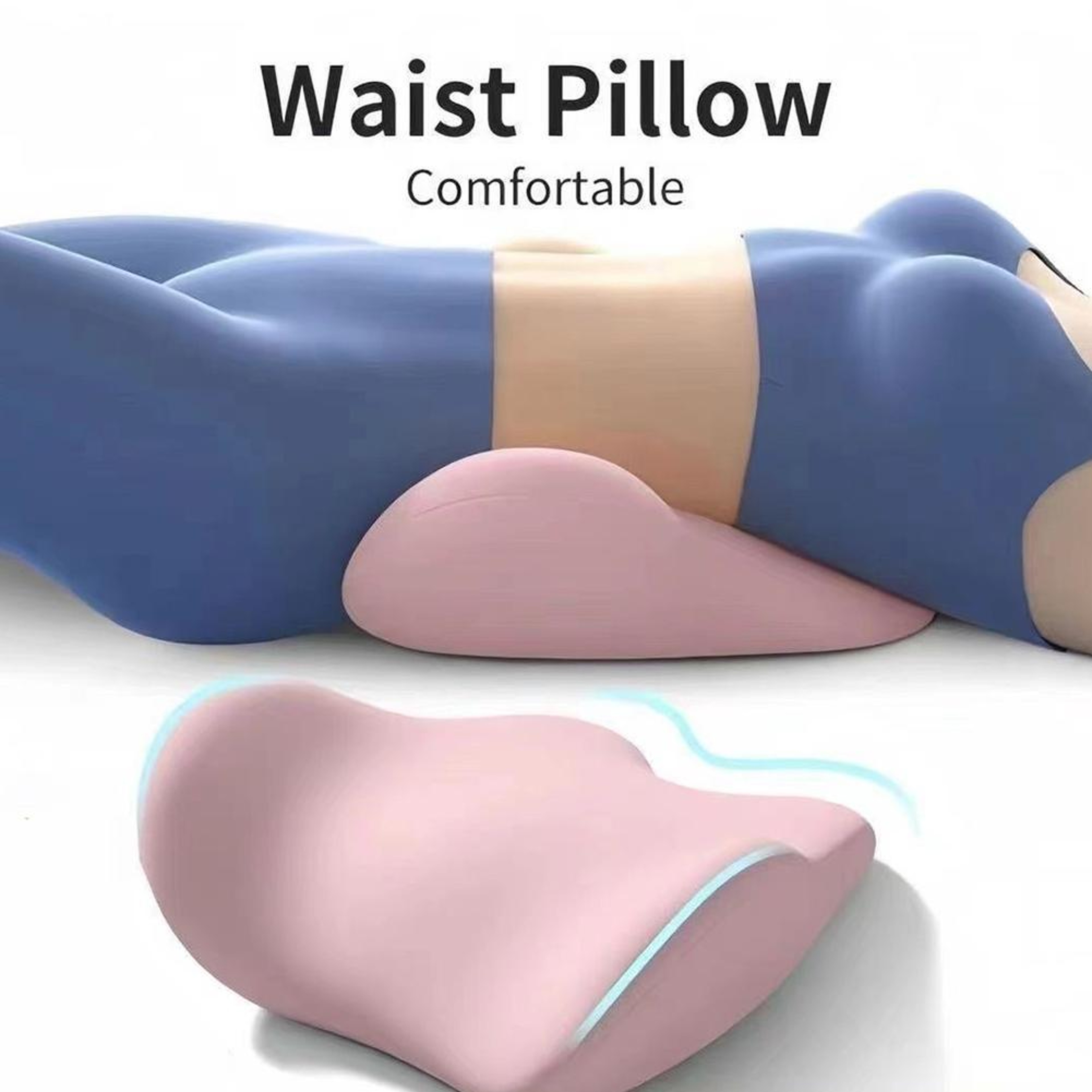 Ergonomic Memory Foam Lumbar Support Pillow For Back  Sleep 0
