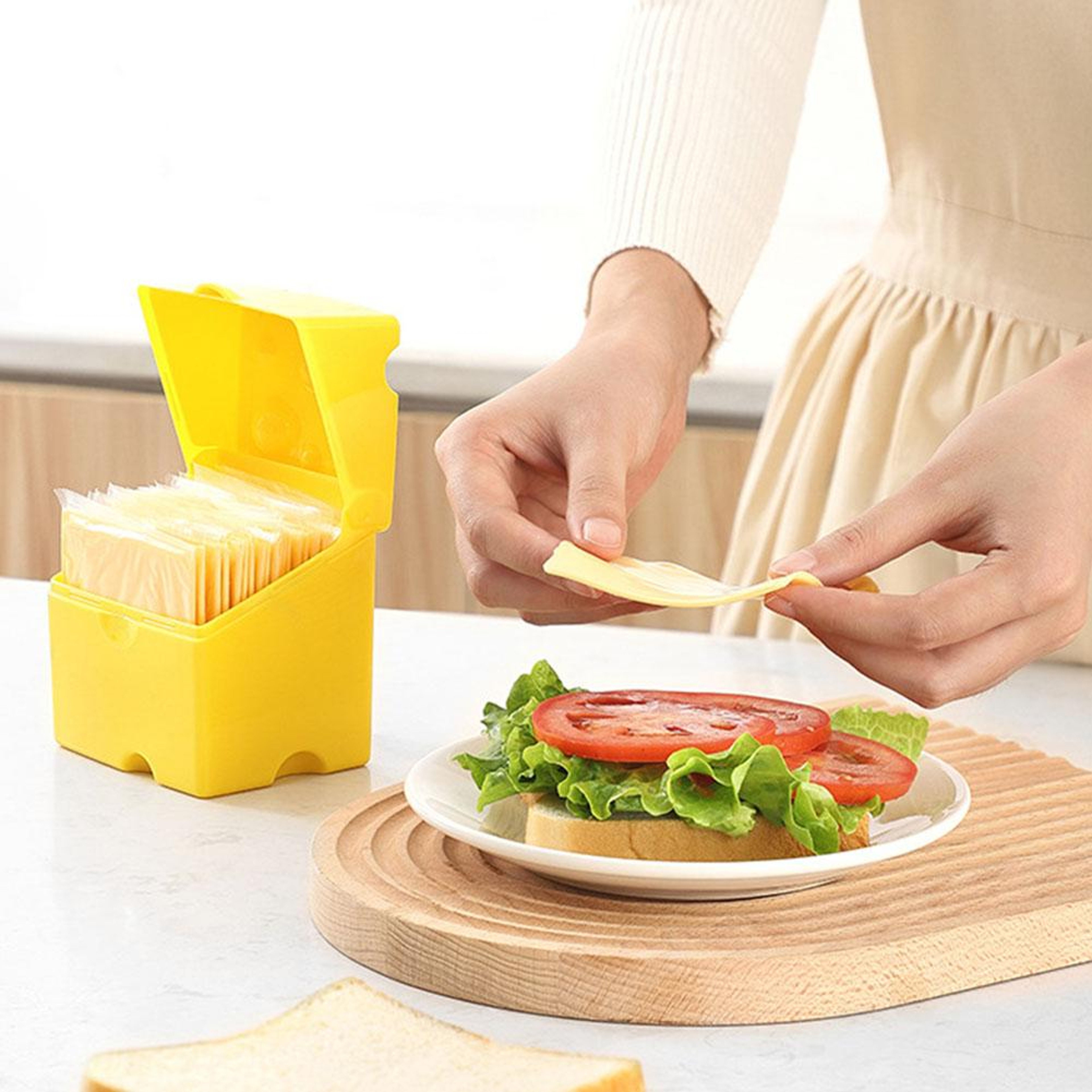 Premium Cheese Storage Container with Holder Slice Saver & Butter Box – view 5
