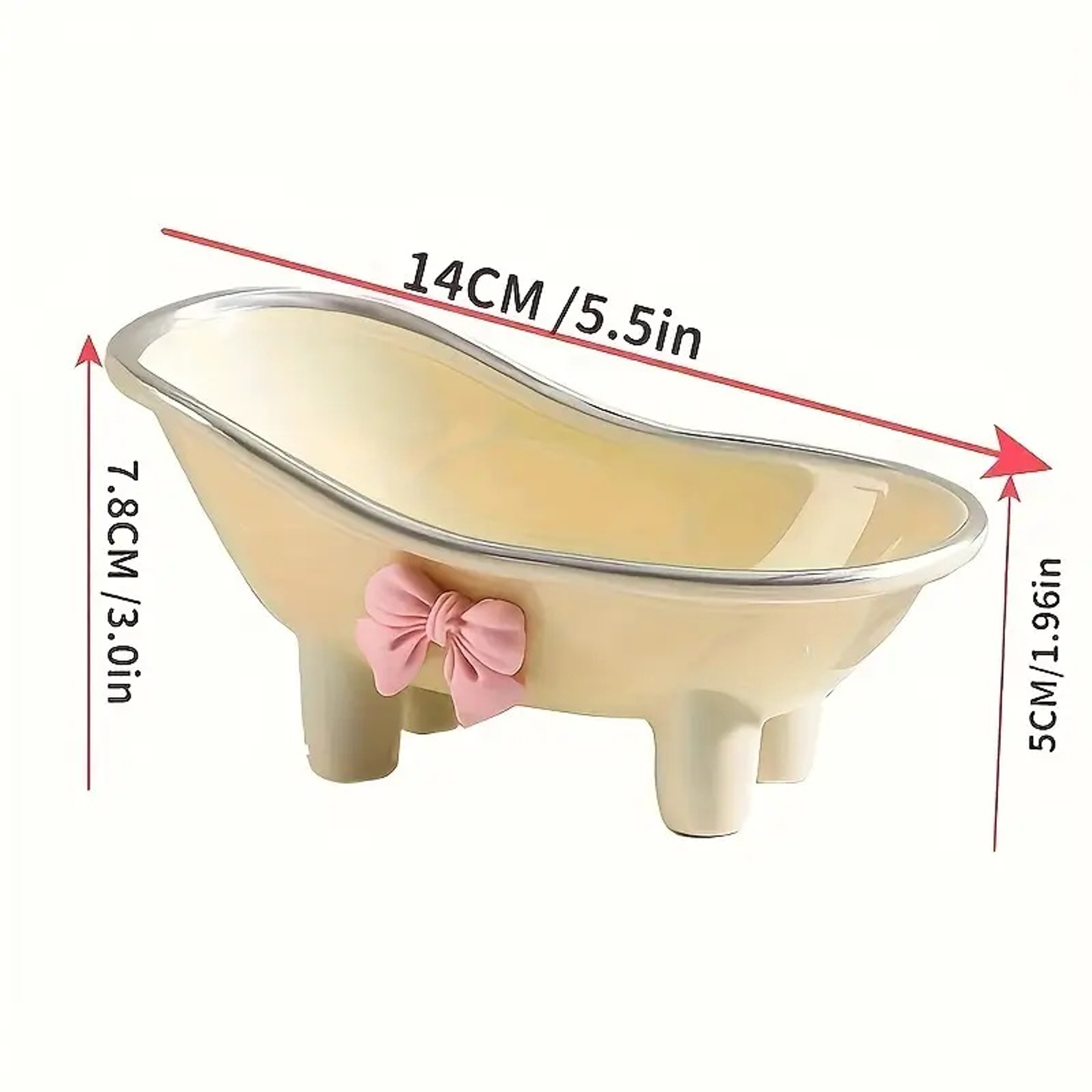 Cute Bowknot Bathroom Soap Dish With Creative Drainage Plastic Soap Holder Tray 1