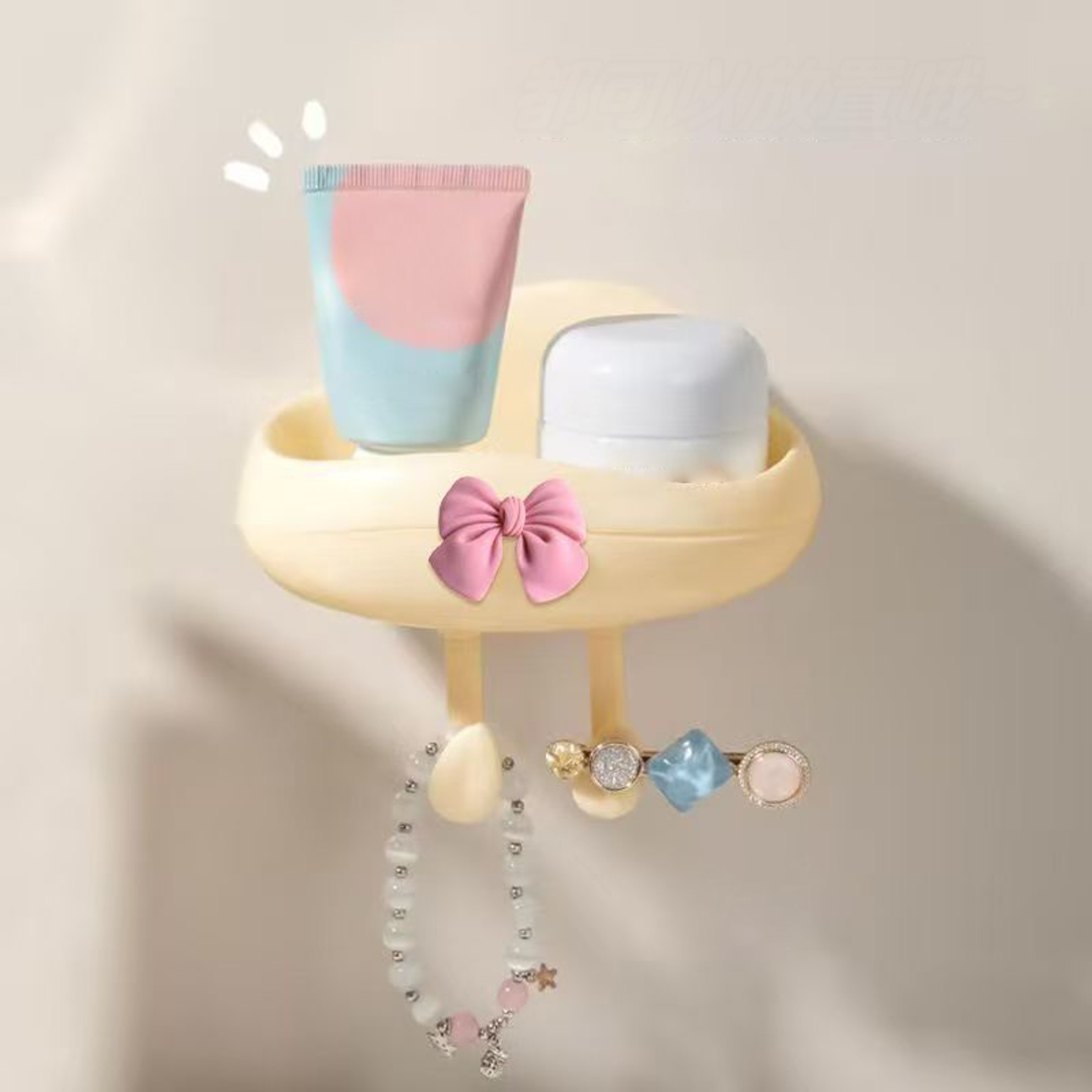 Large Wall Mount Soap Dish & Bathroom Storage Rack Modern Home Organizer – view 5