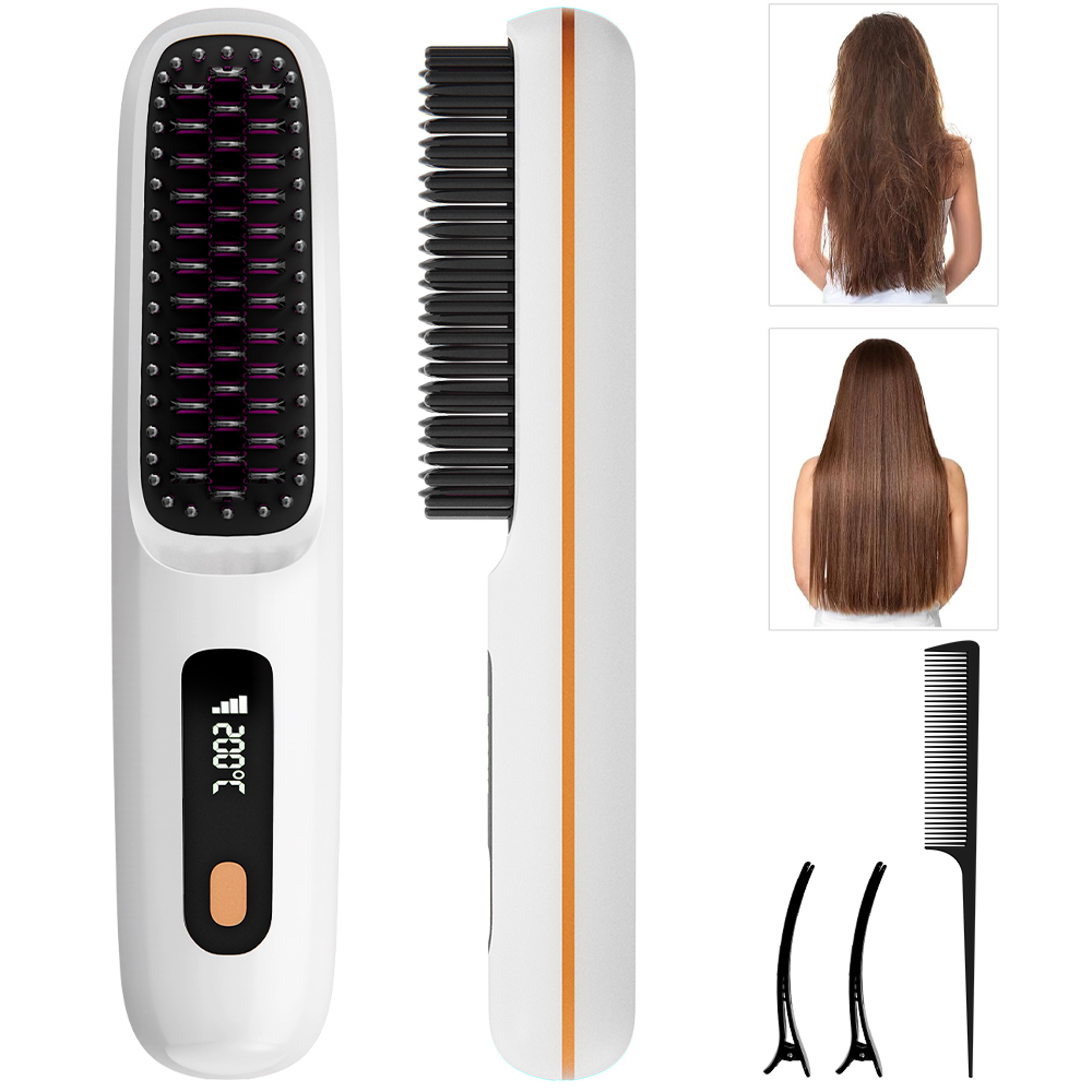 Hair Straightener Brush for Fast, Smooth Styling – view 7