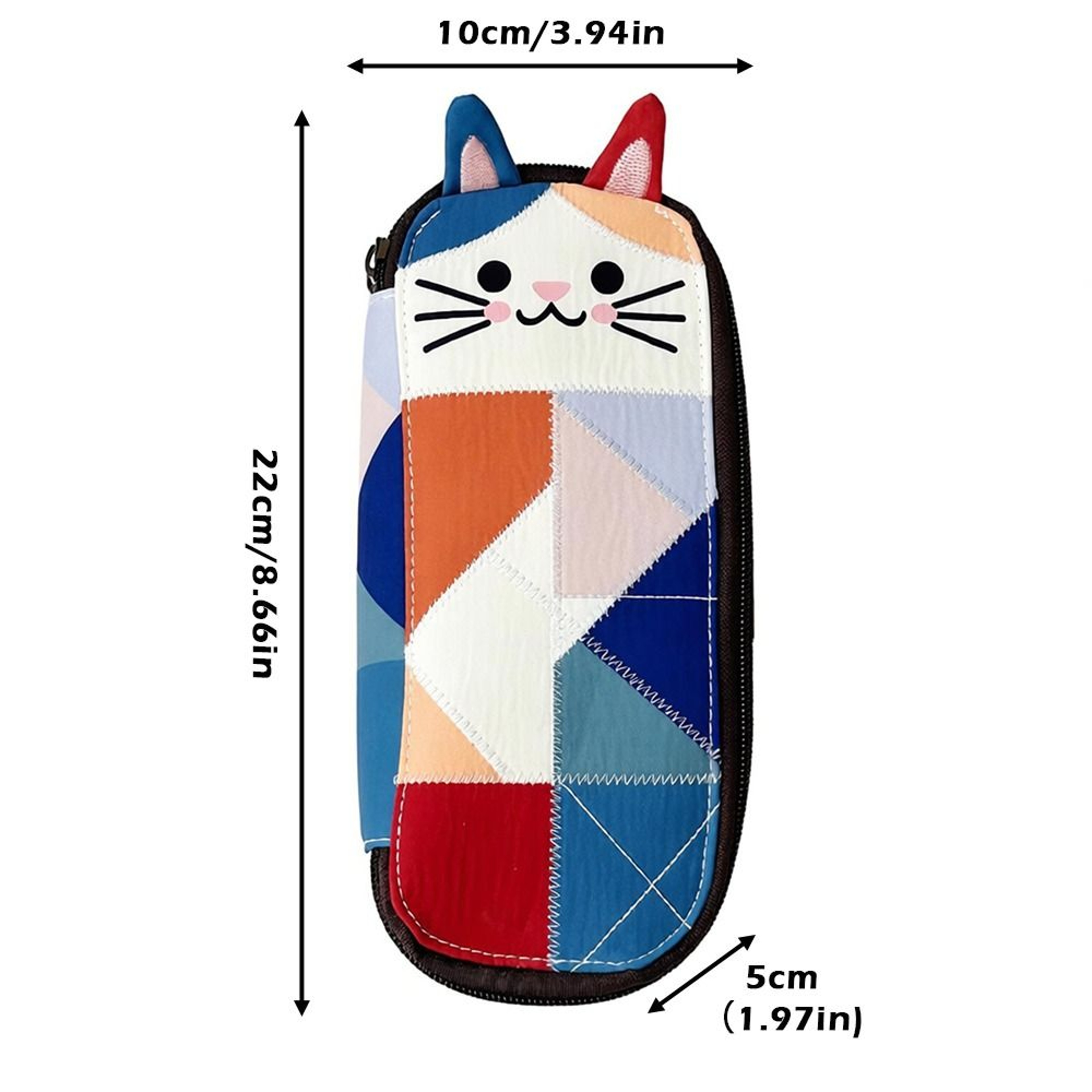Waterproof Patchwork Cat Coin Purse  Small Cosmetic Bag 4