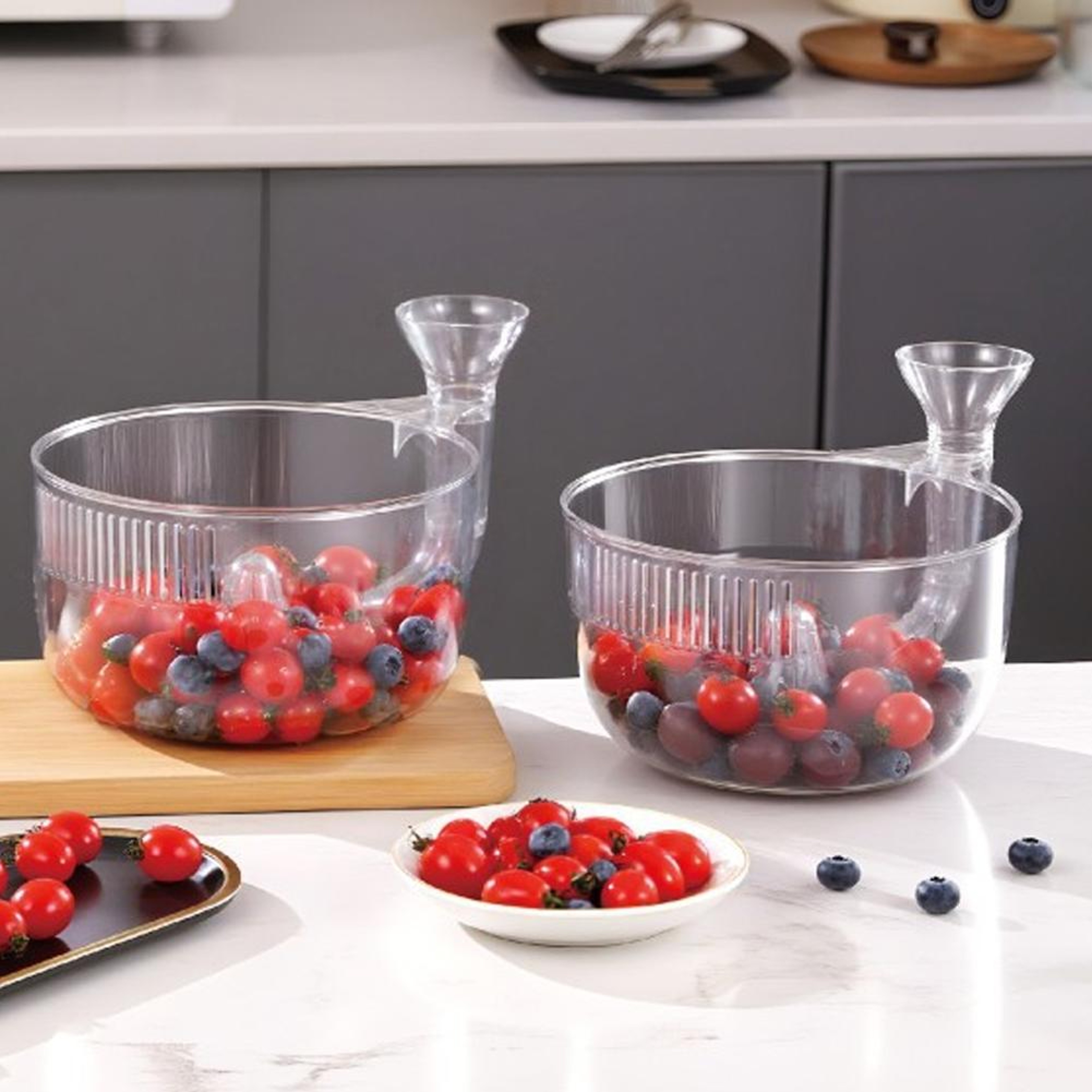 Premium Automatic Fruit  Vegetable Washer With Strainer Easy Produce Cleaning Basket 4