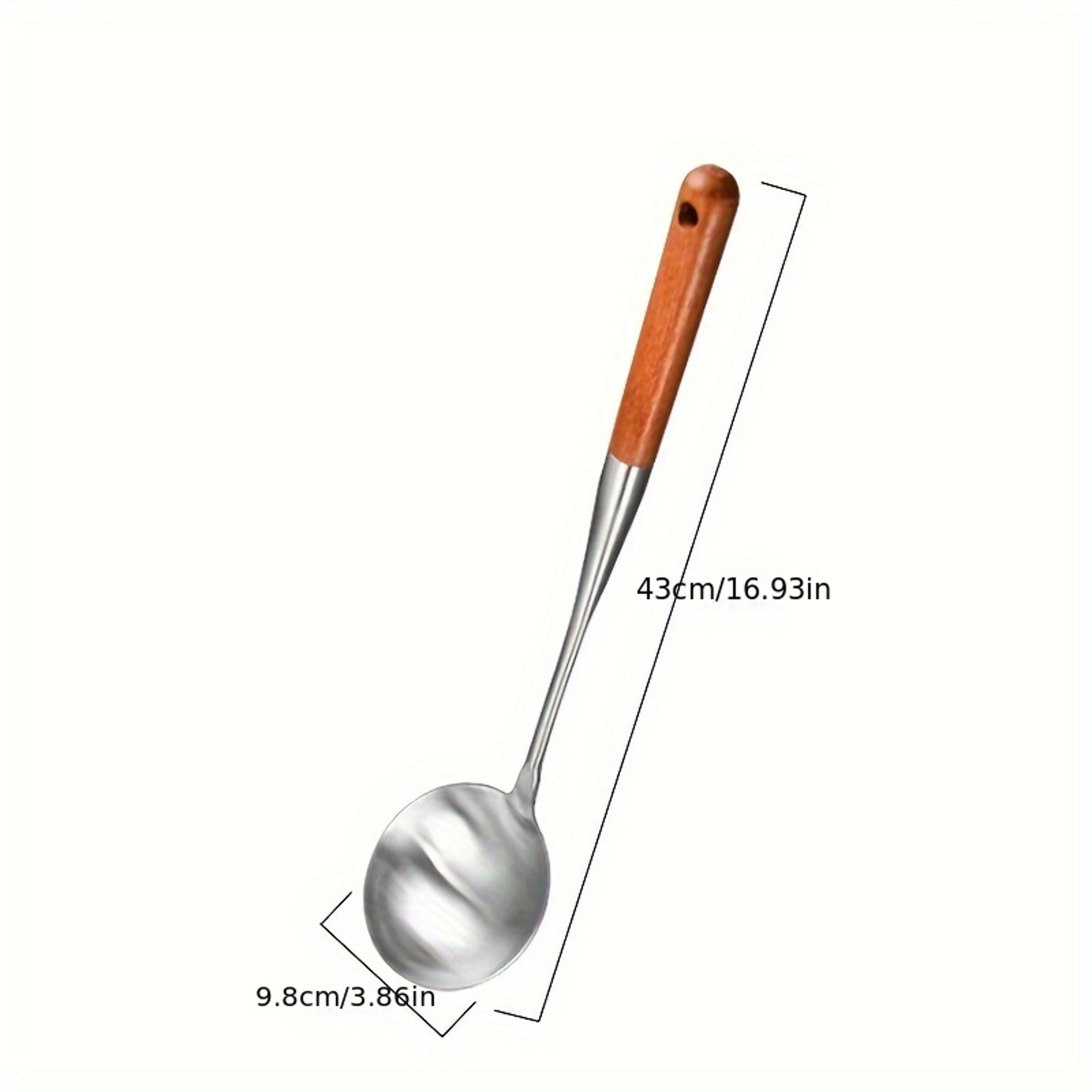 Premium Stainless Steel Spoon  Heat Resistant Spatula With Rosewood Handle 3