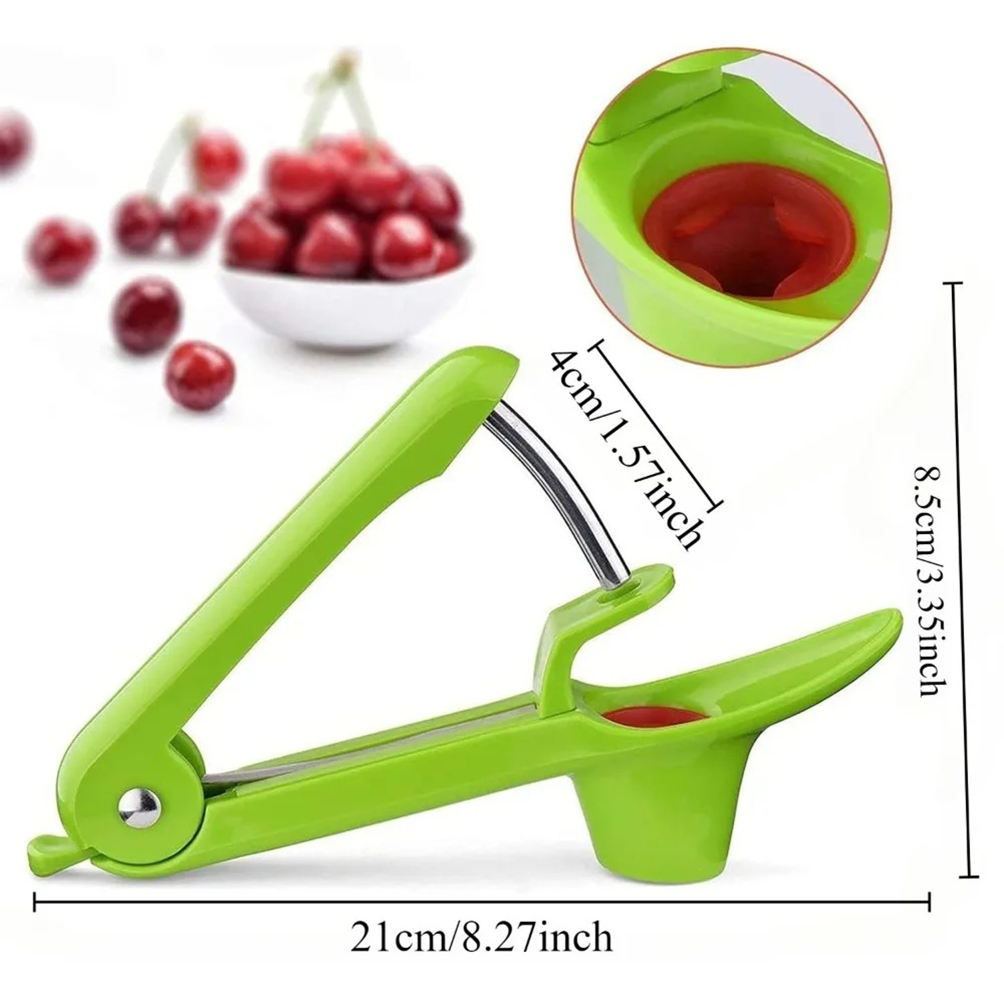 Heavy Duty Cherry Pitter Tool  Seed Remover With Space Saving Lock Design 5