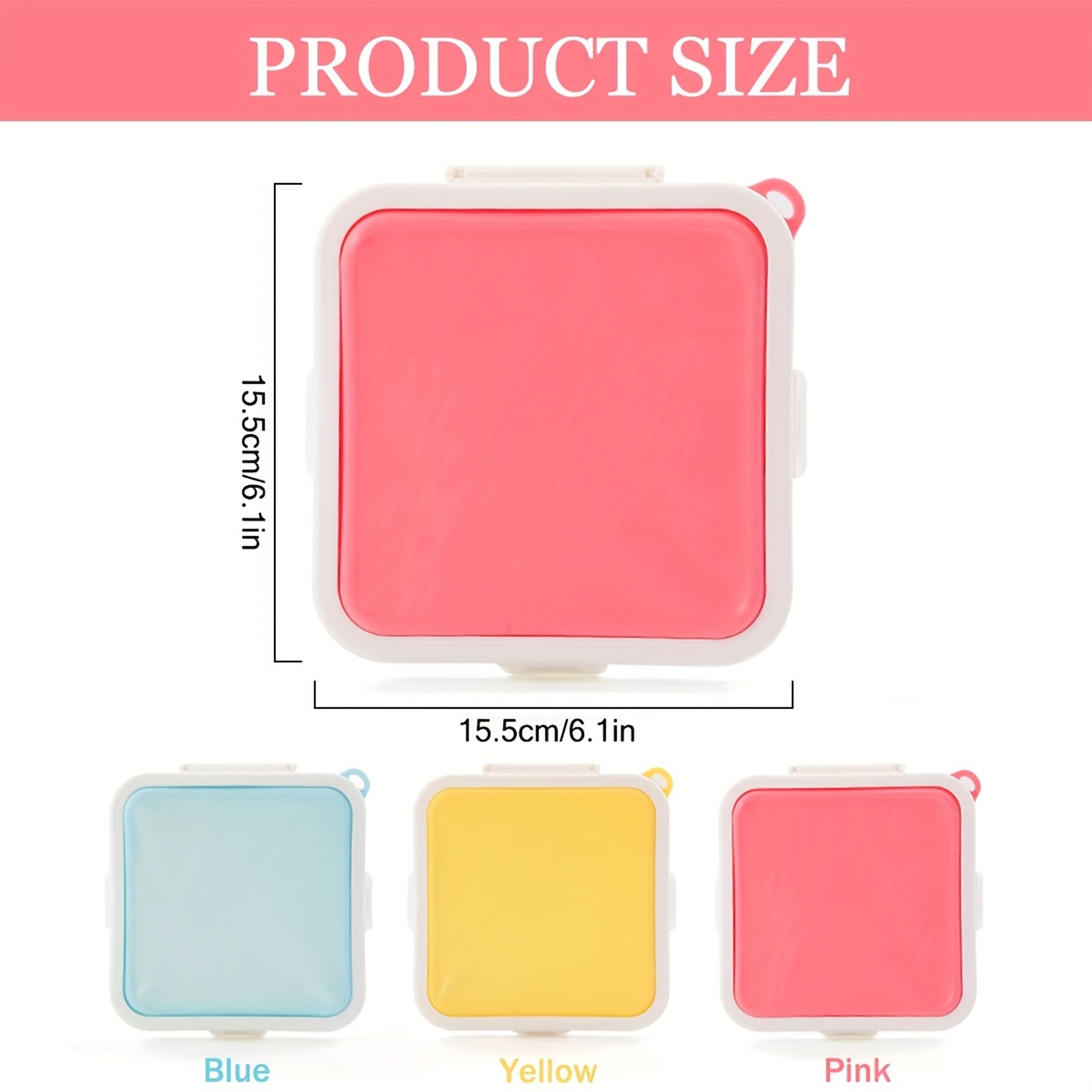 Compact Silicone Sandwich Storage Box Reusable Lunch  Snack Solution 2