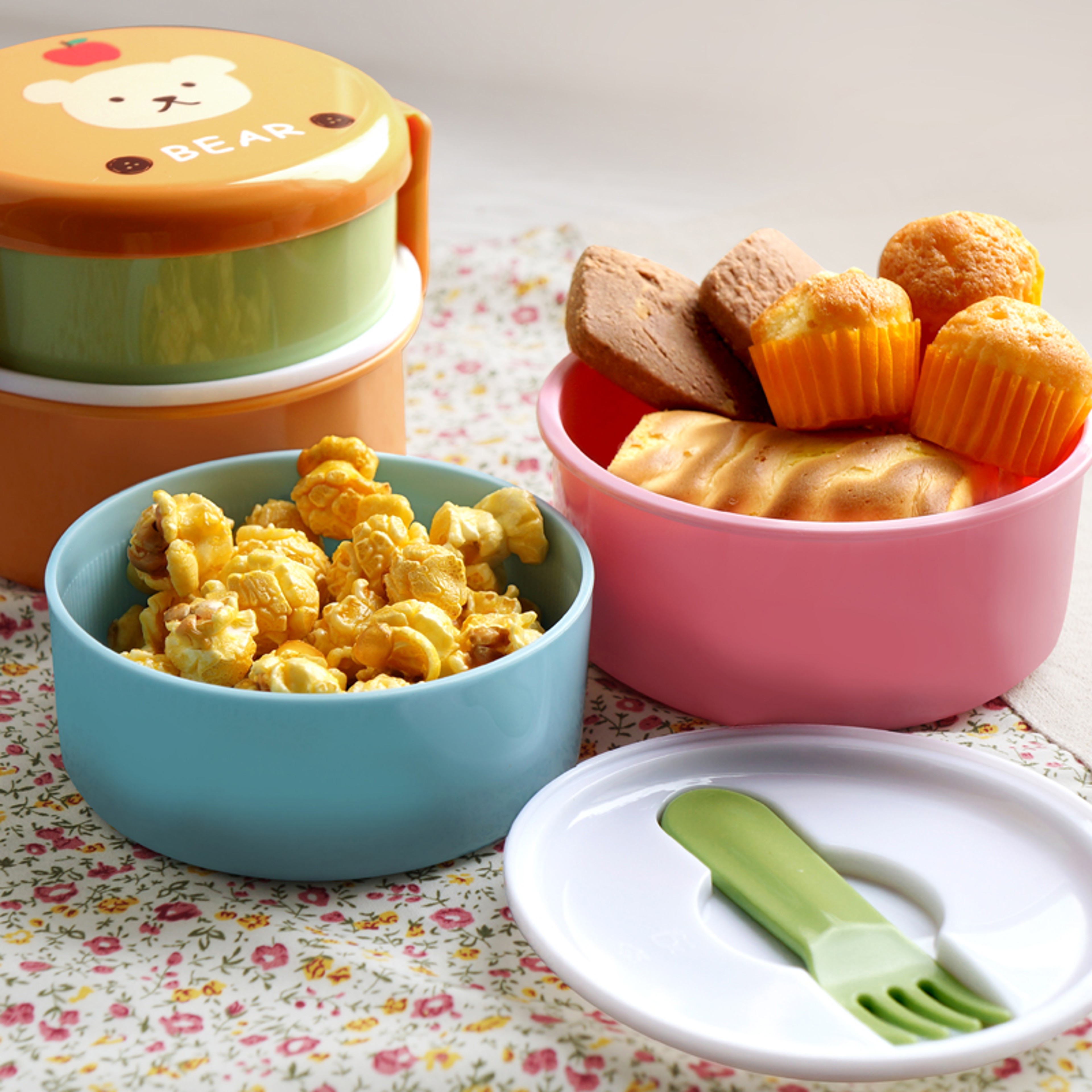 Premium Kids Lunch Box Cute Animal Double Layer Bento Box 1