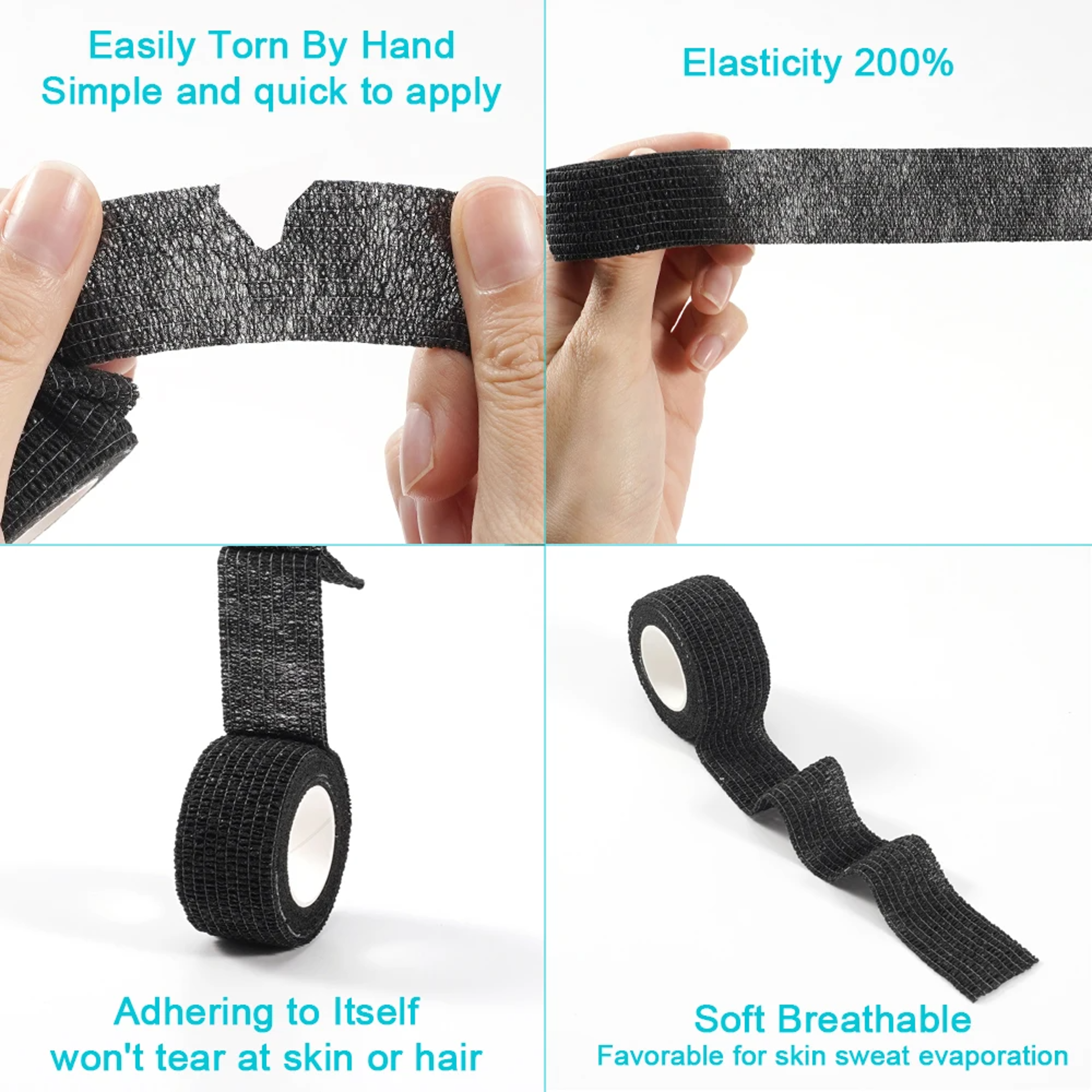 Premium Self Adhesive Athletic Tape  Elastic Bandage Set For Sports Protection 2