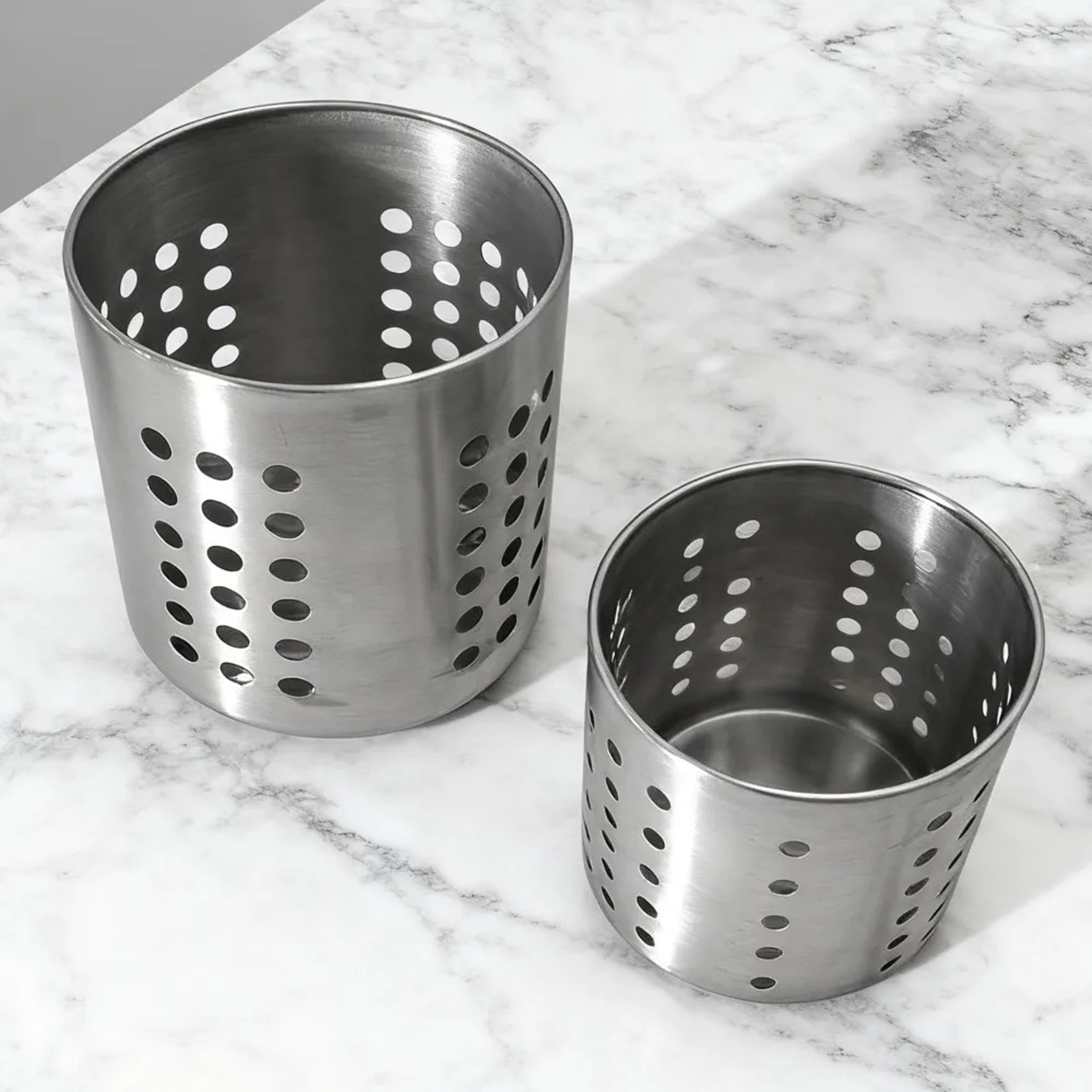Stainless Steel Cutlery Holder Drainer & Large Capacity Kitchen Utensil Organizer Container – view 5