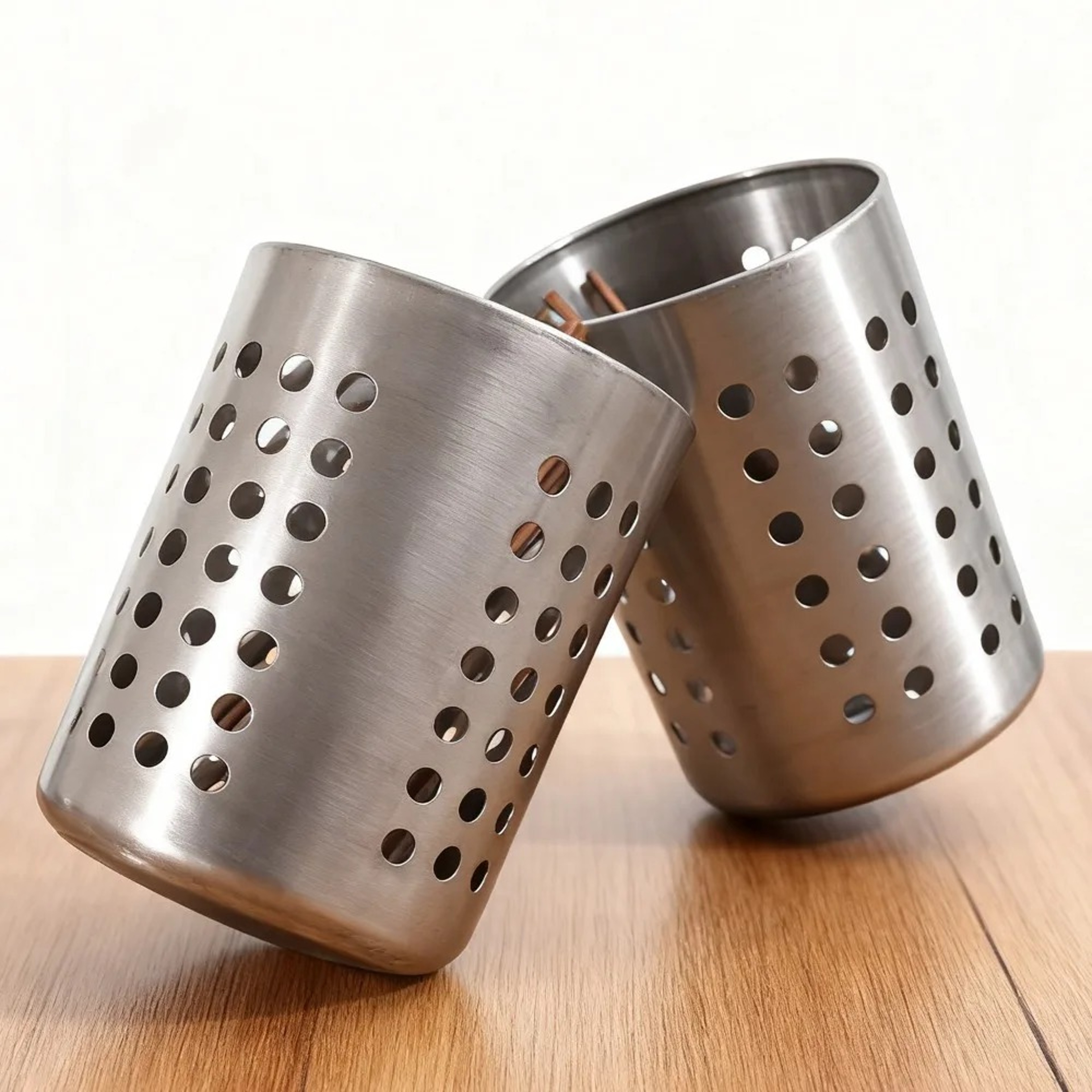 Stainless Steel Cutlery Holder Drainer & Large Capacity Kitchen Utensil Organizer Container – view 6