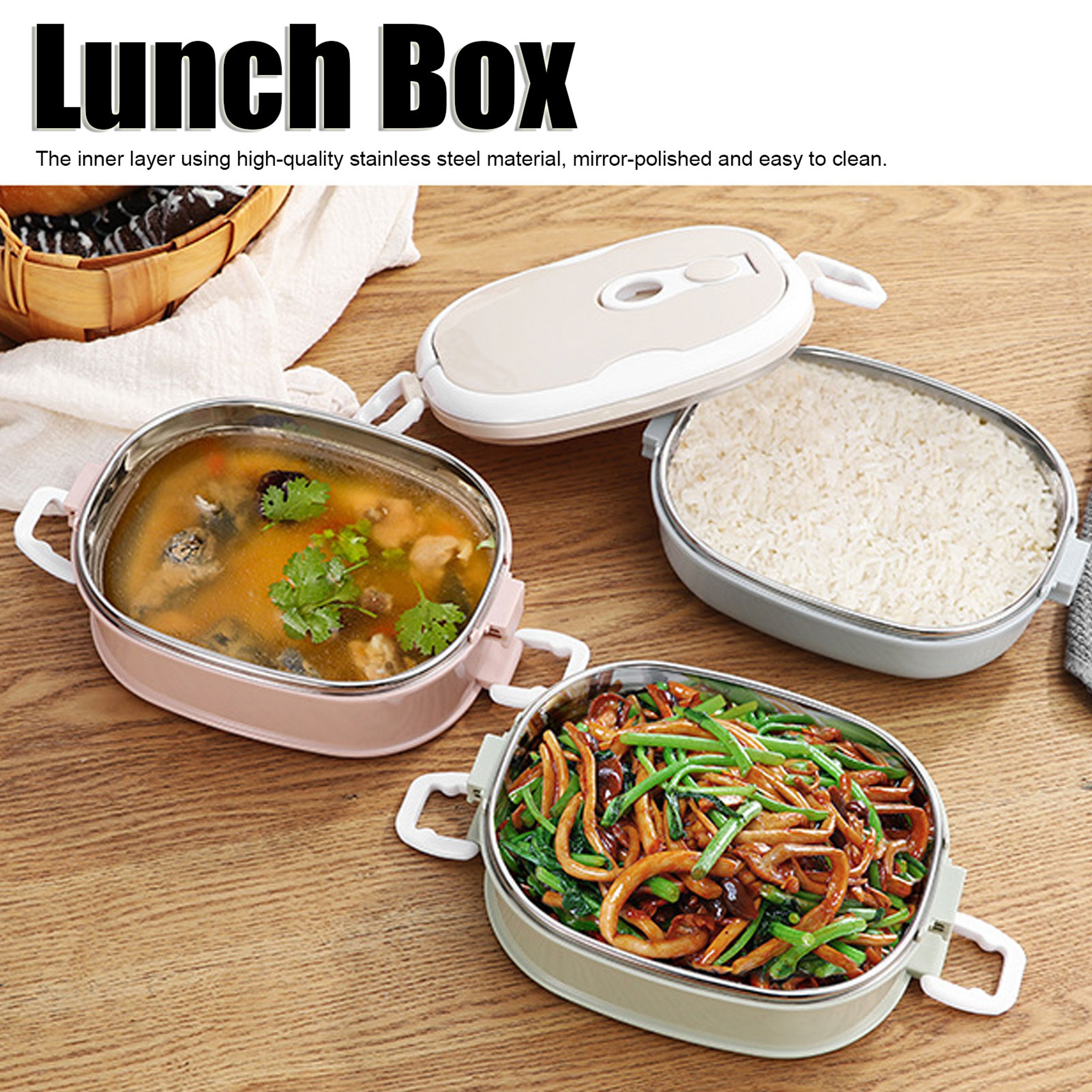 Large Capacity Multi Layer Stainless Steel Lunch Box For Office  School 1