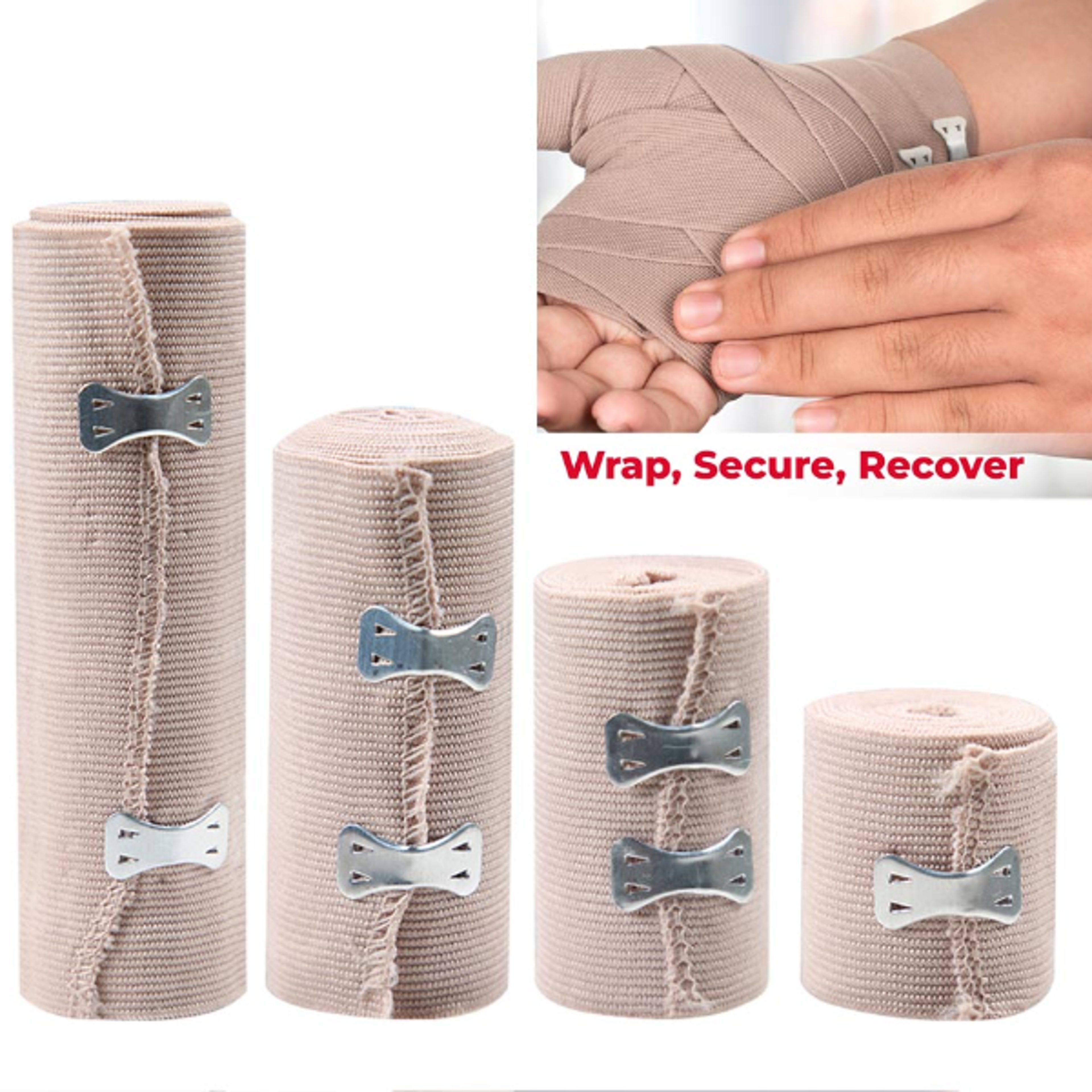 Premium Elastic Bandage Wrap  Cotton LatexFree SelfAdhesive Support for Sports  First Aid