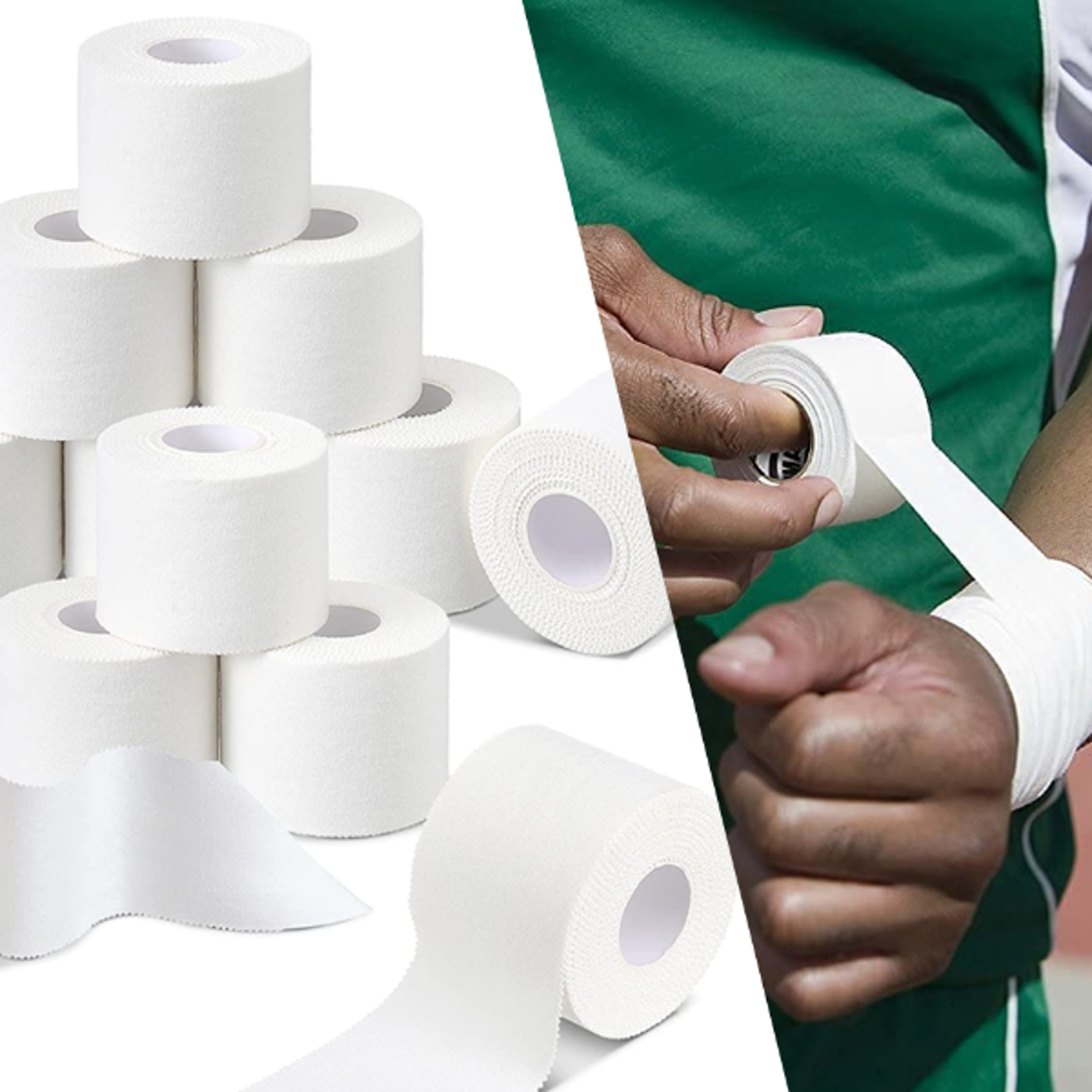 3 Rolls Athletic Pre Wrap Tape Foam Underwrap for Ankles Wrists Knees and Hands