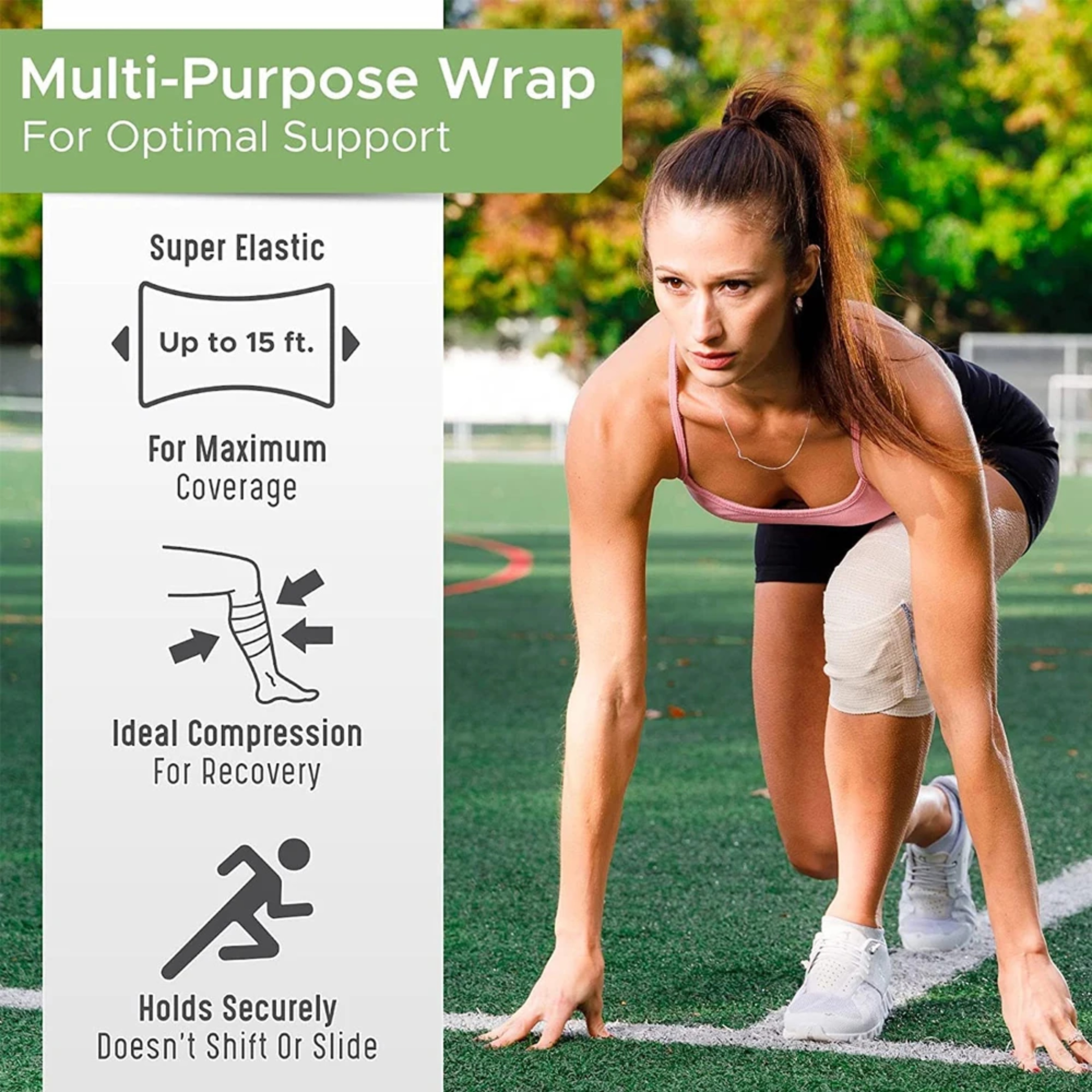 Wide Elastic Bandage Wrap For Compression Support 5