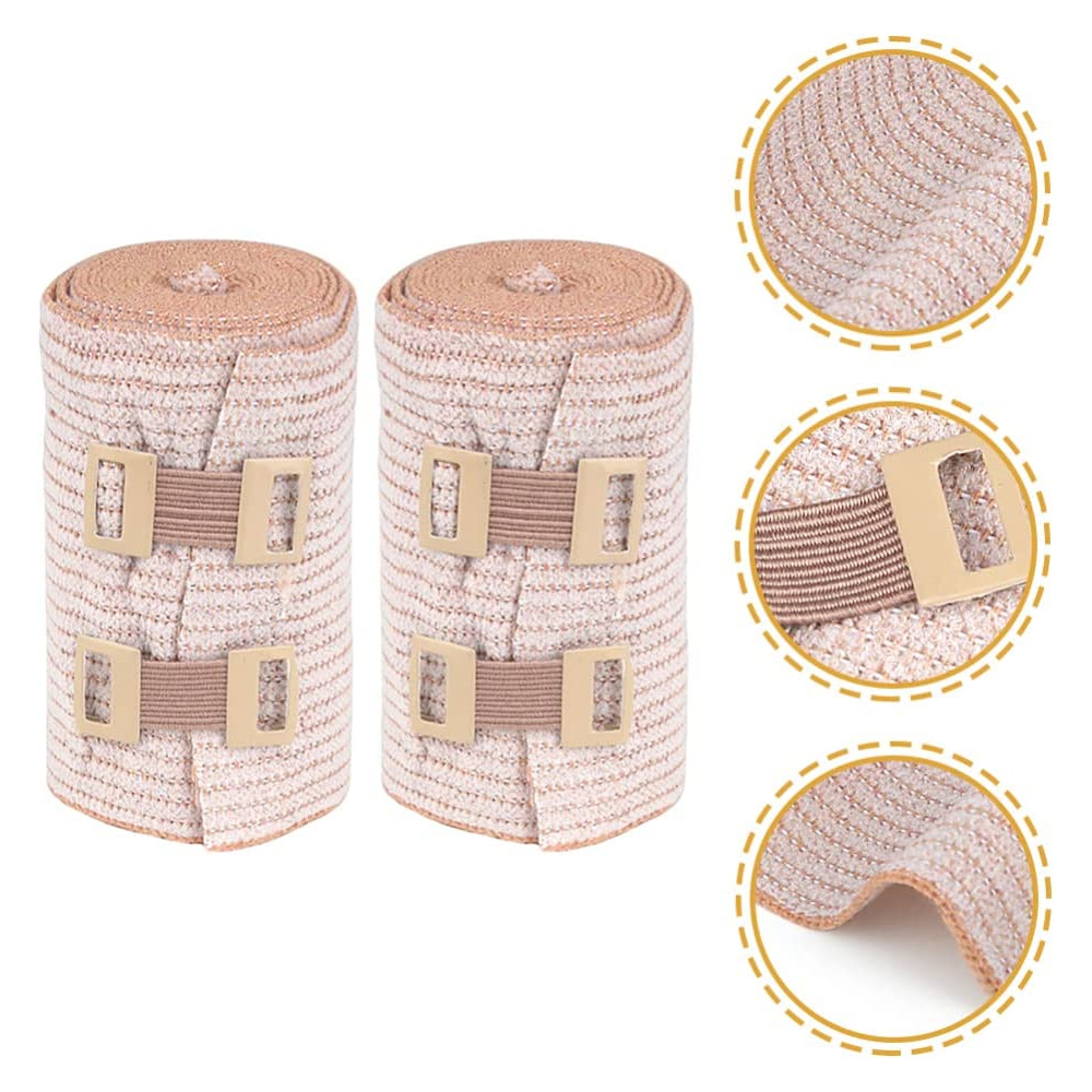 Elastic Compression Bandage Wrap With Clip Closure For Ankle Knee Wrist And Sprain Support 3