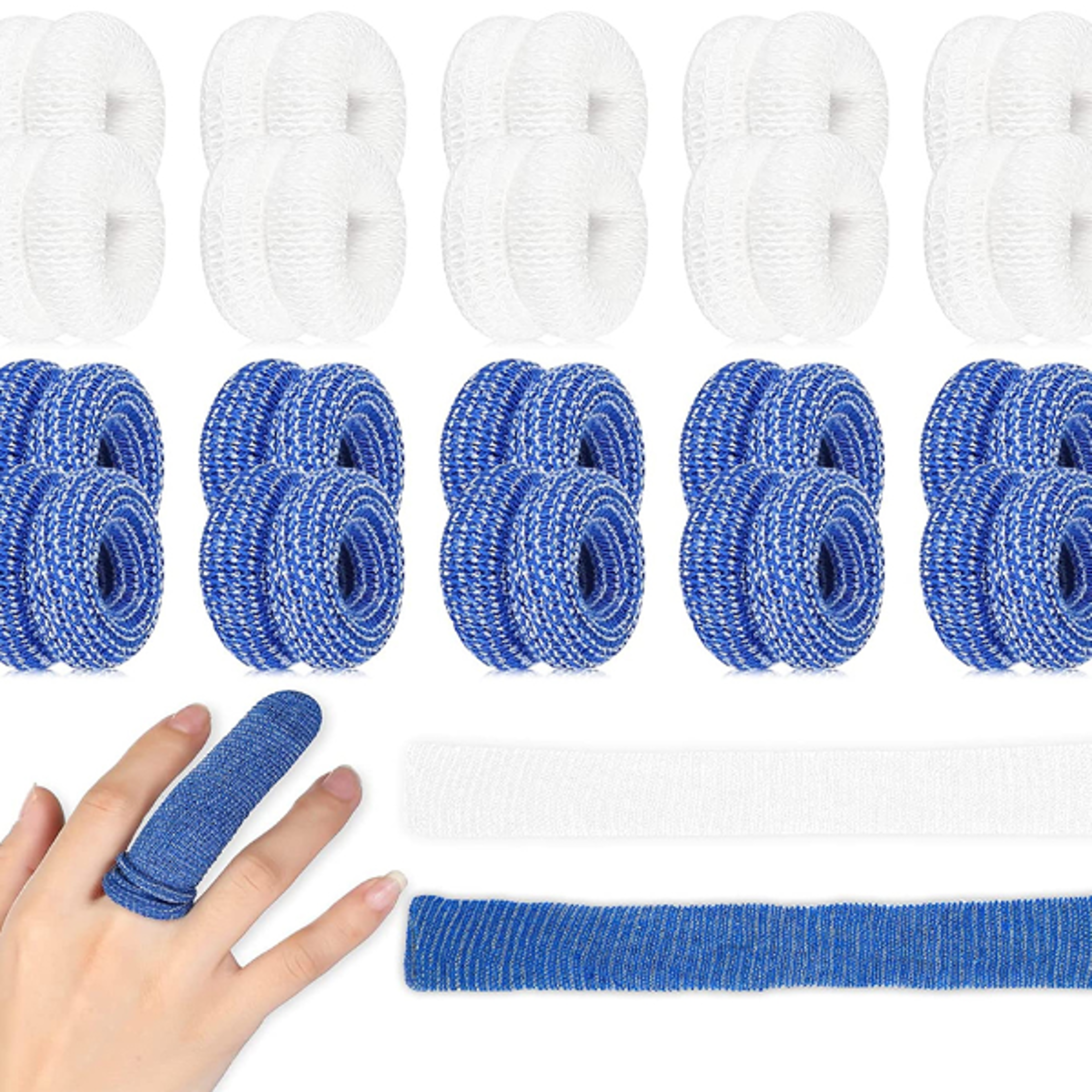 10PCS Breathable Finger Compression Sleeves for Thumb Toe Arthritis  Sprain Support