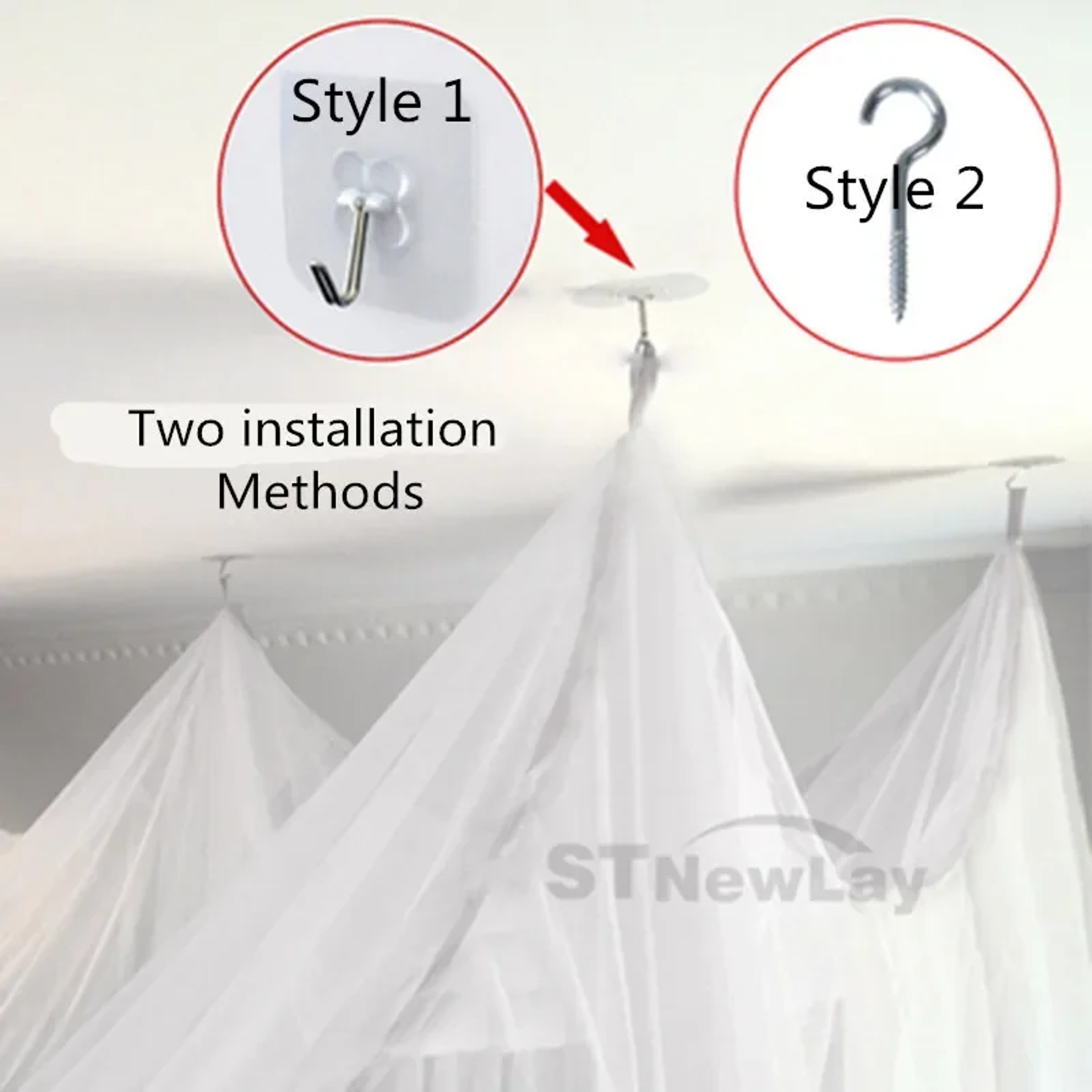 Four Door Mosquito Net for Bed Breathable Camping Insect Proof Canopy – view 6