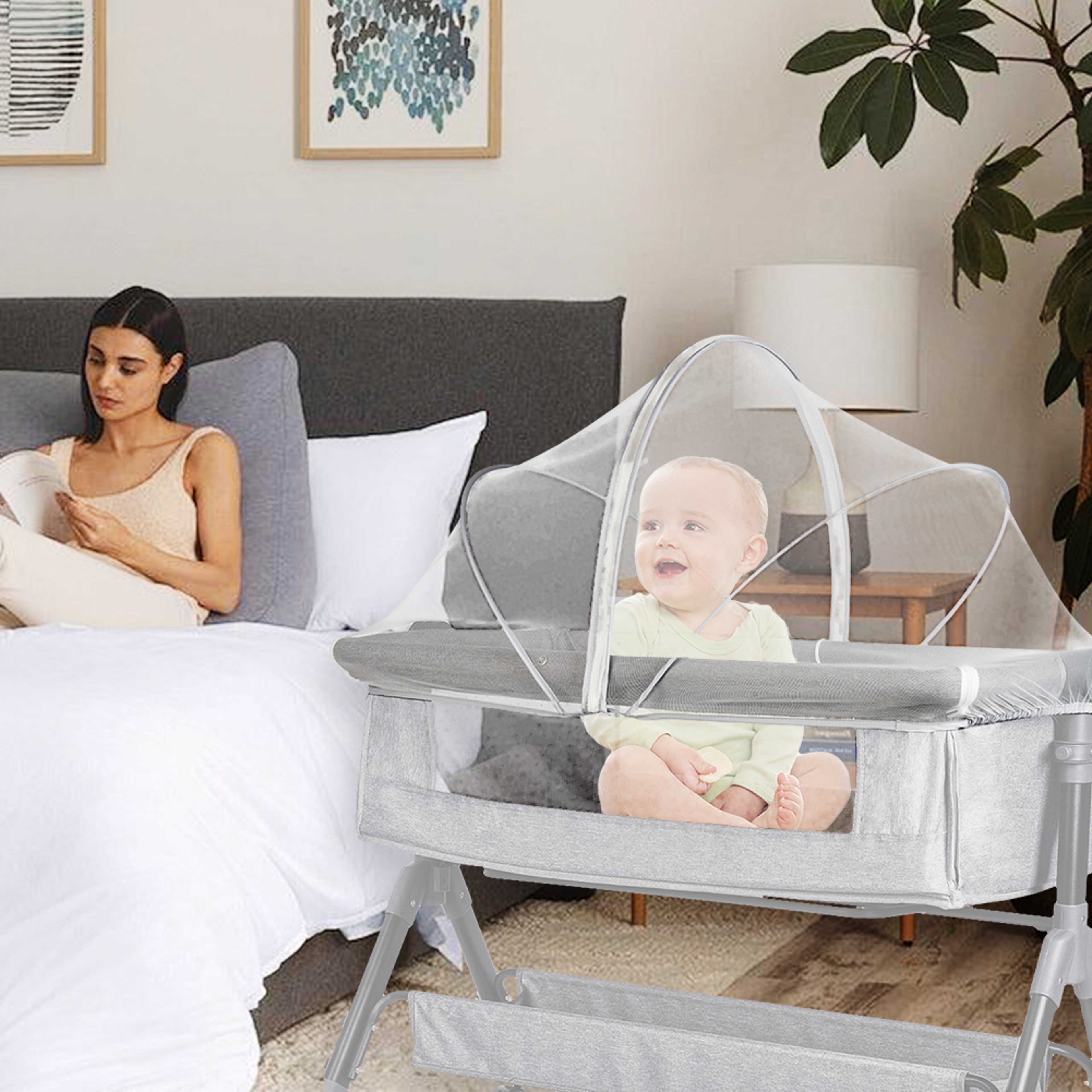 Baby Mosquito Net Tent Foldable Crib And Bassinet Bug Cover 2