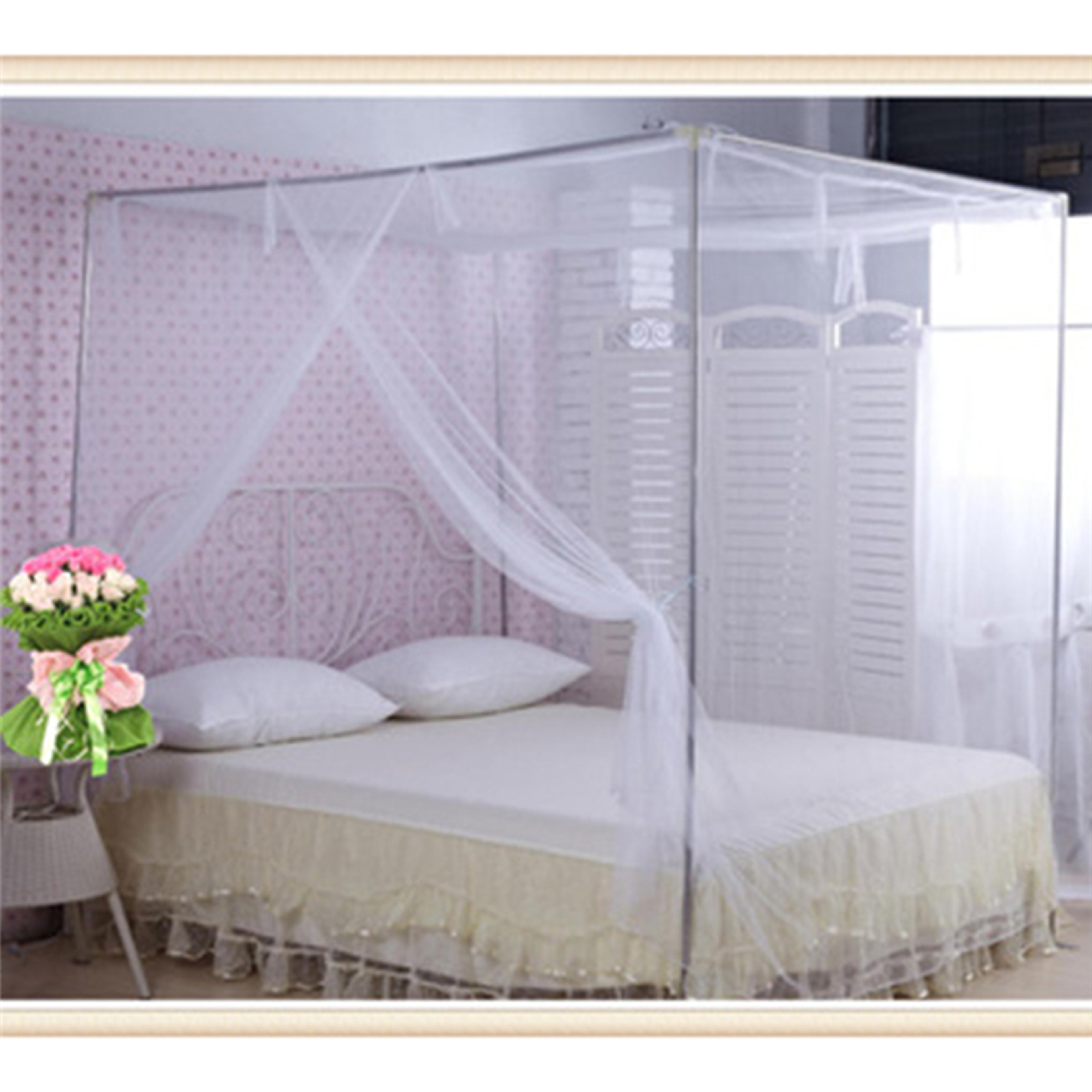 Lace Princess Bed Canopy Mosquito Net For Double Beds 2
