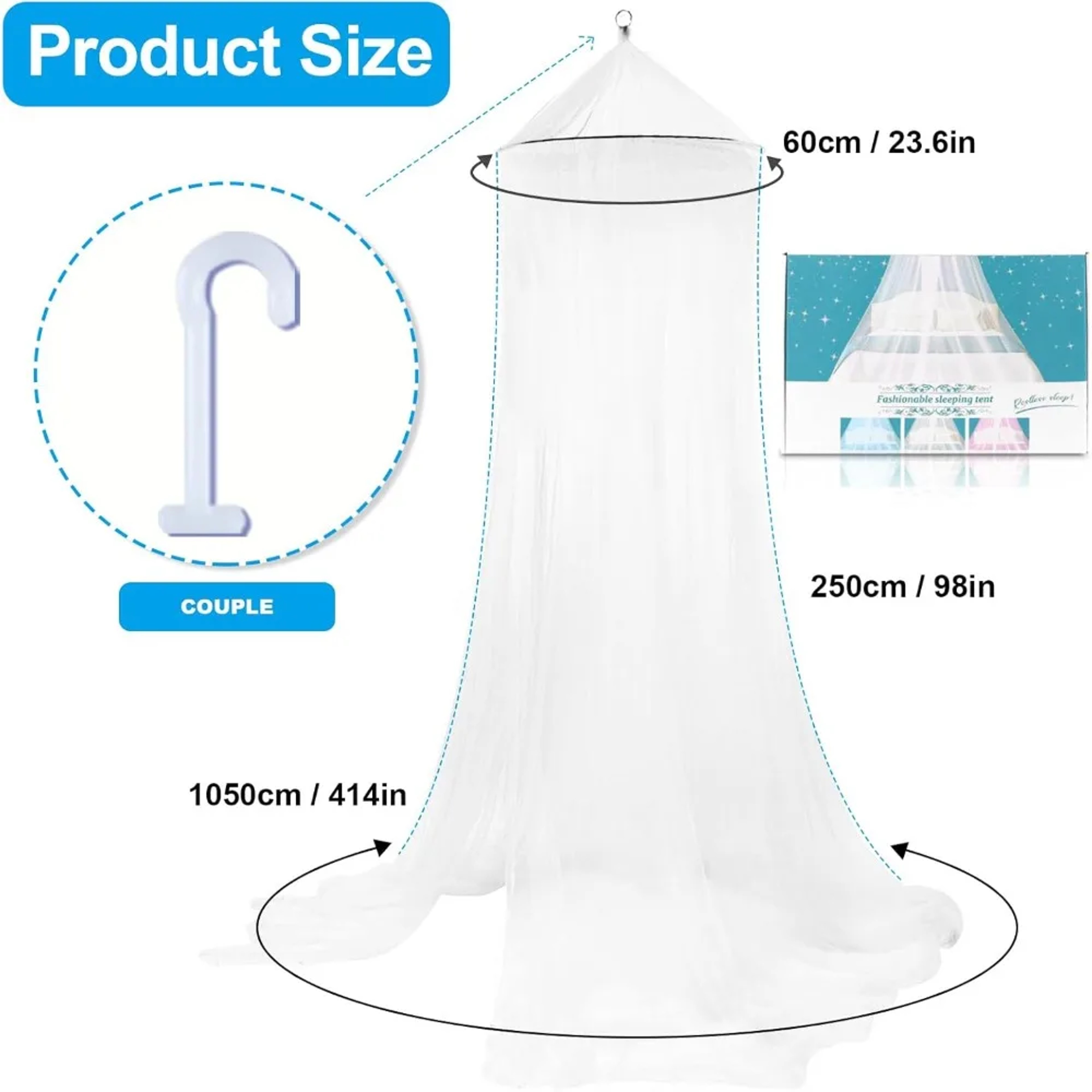 Mosquito Net Canopy Princess Dome Bed Canopy For Home And Camping 2
