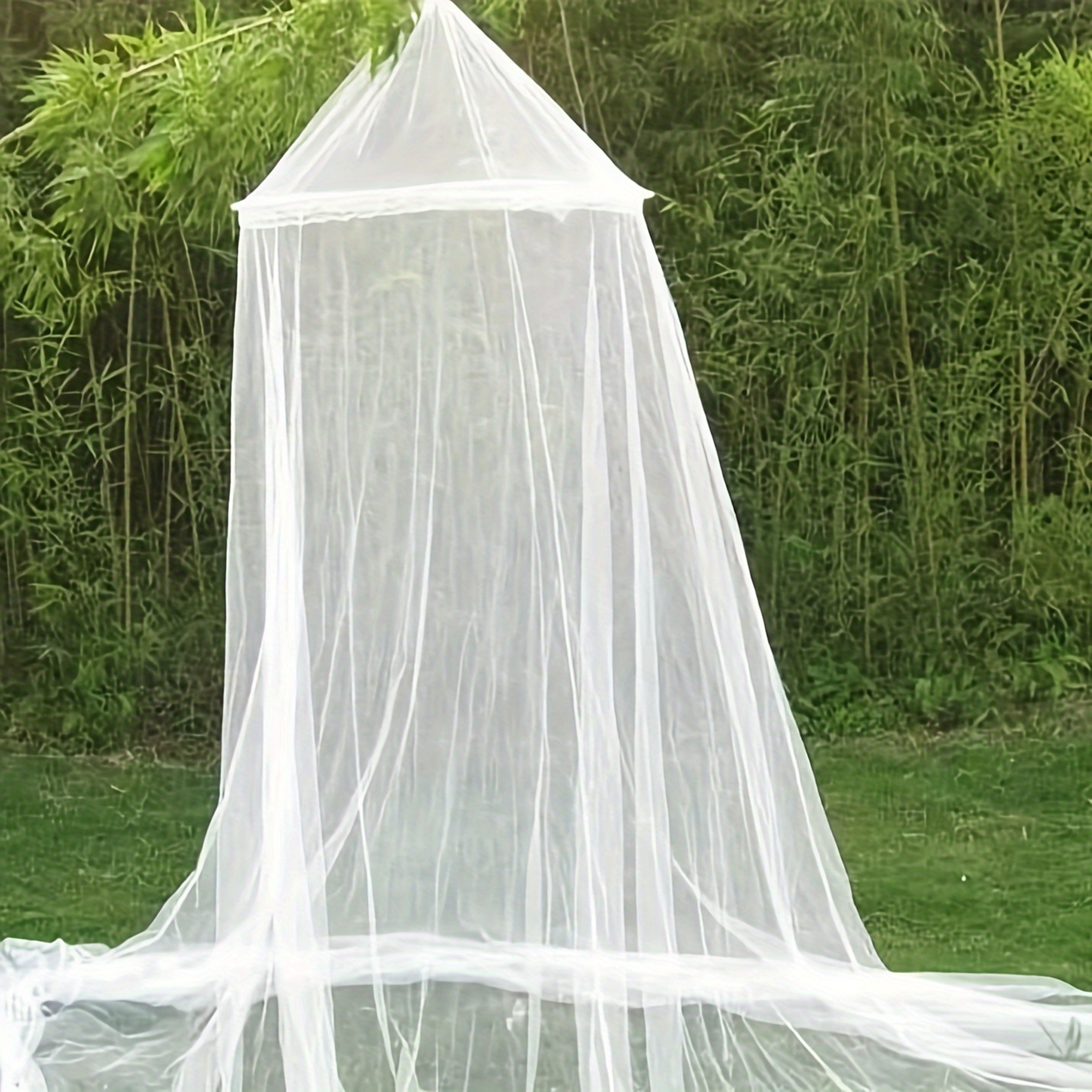 White Bed Canopy Mosquito Netting With Zipper For Cozy Bug Free Sleep 2