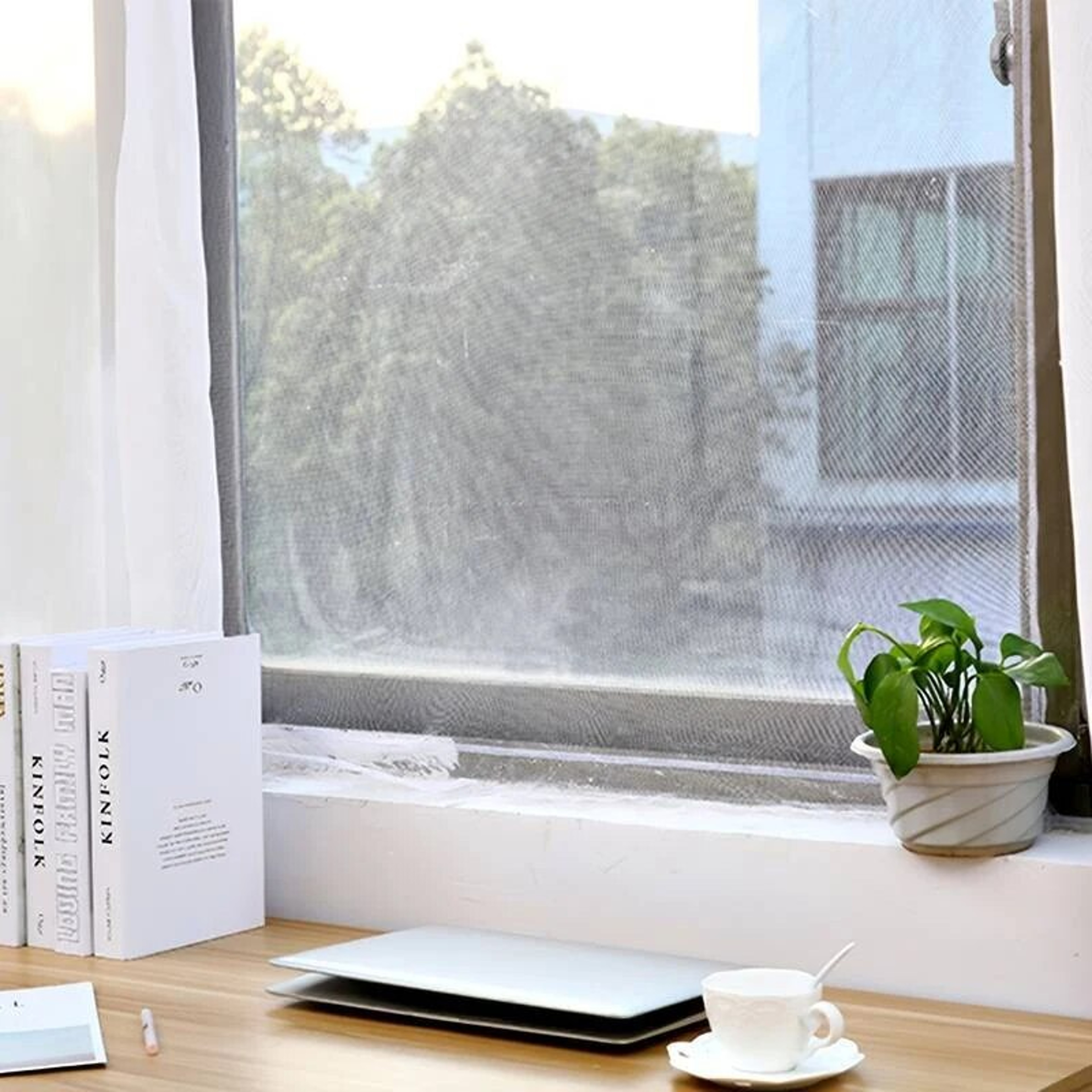 Self Adhesive Window Screen Mosquito Screen Removable Insect Mesh – view 4