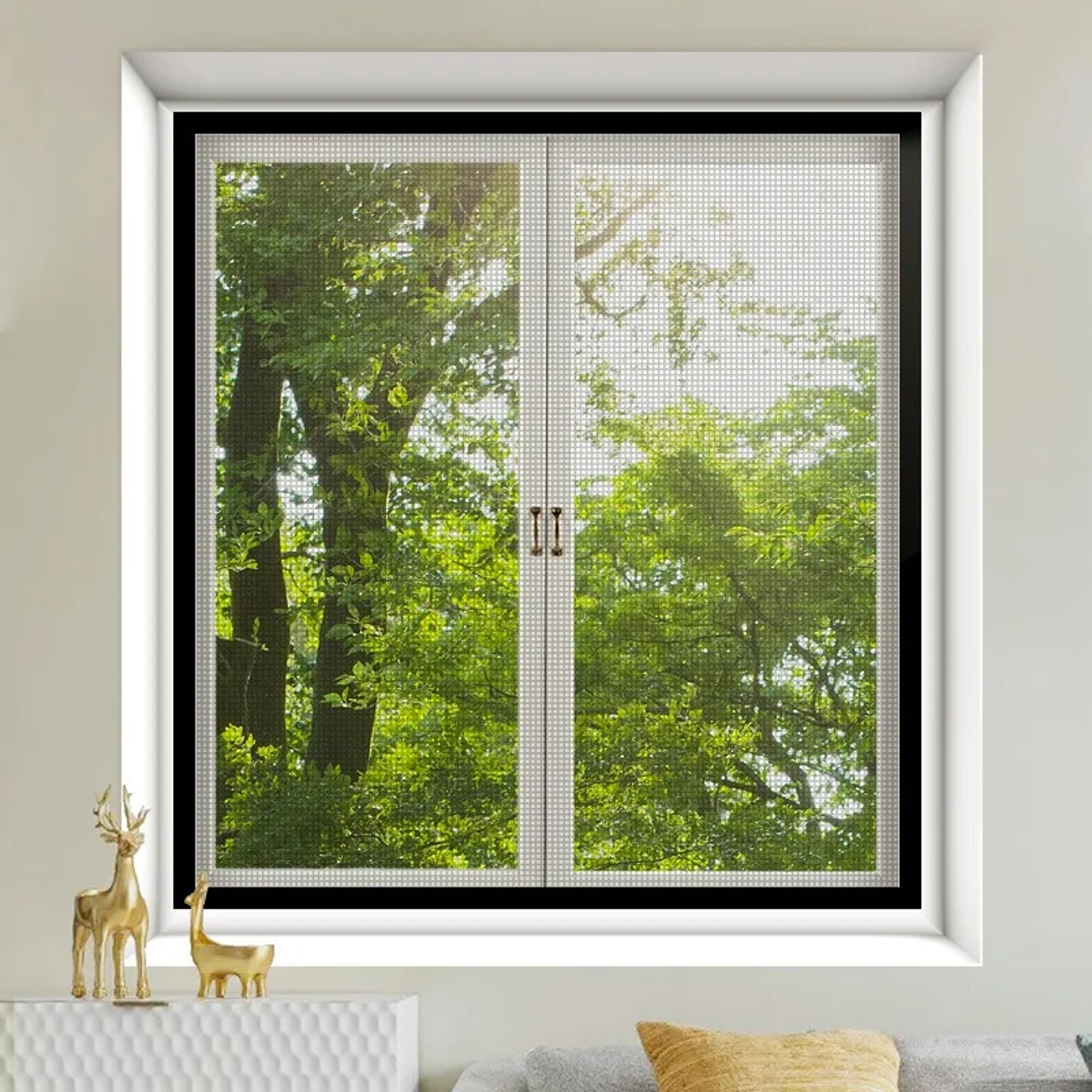 Self Adhesive Window Mosquito Net No Drilling Insect Screen Mesh 1
