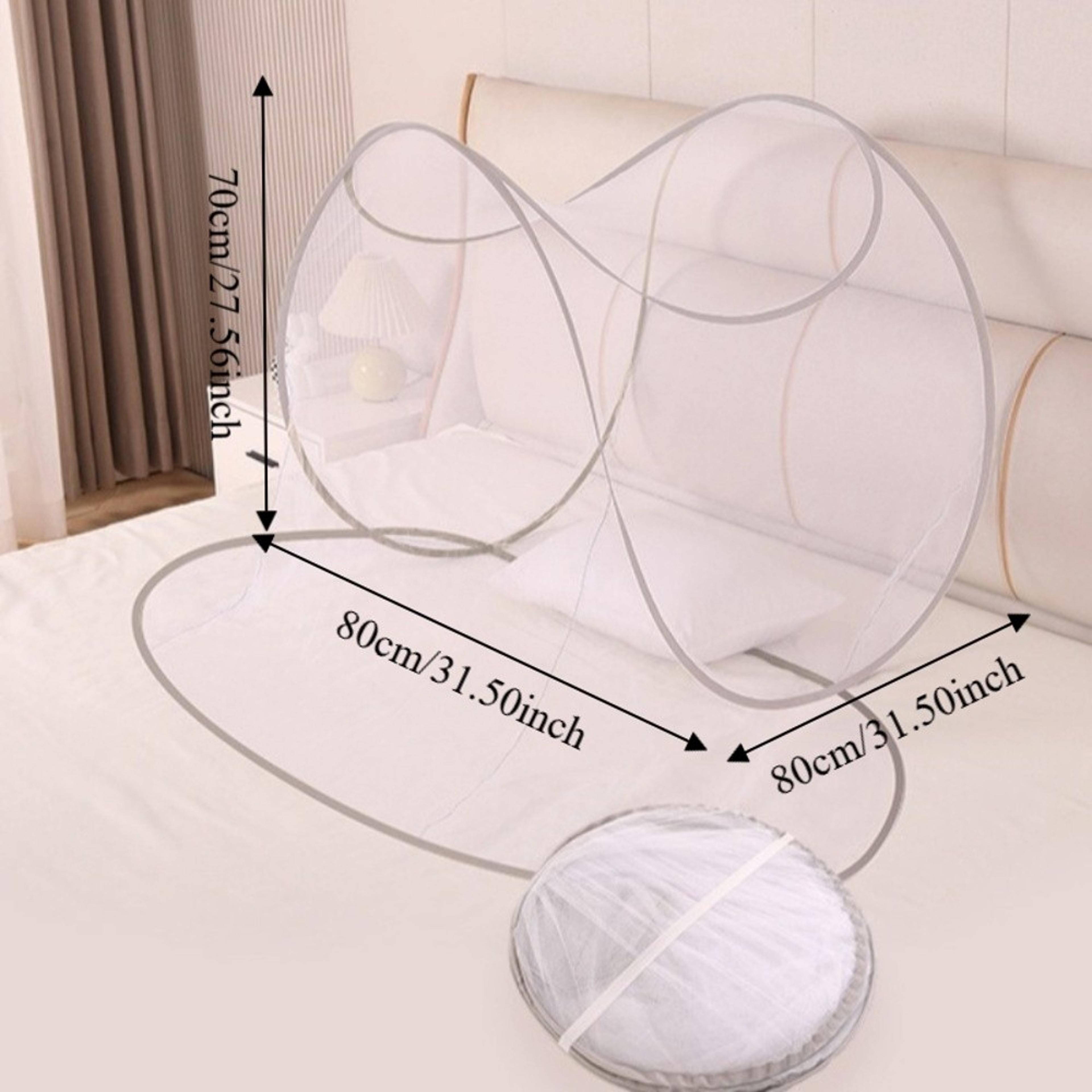 Foldable Mosquito Net Face And Head Cover With Breathable Mesh Stand 5