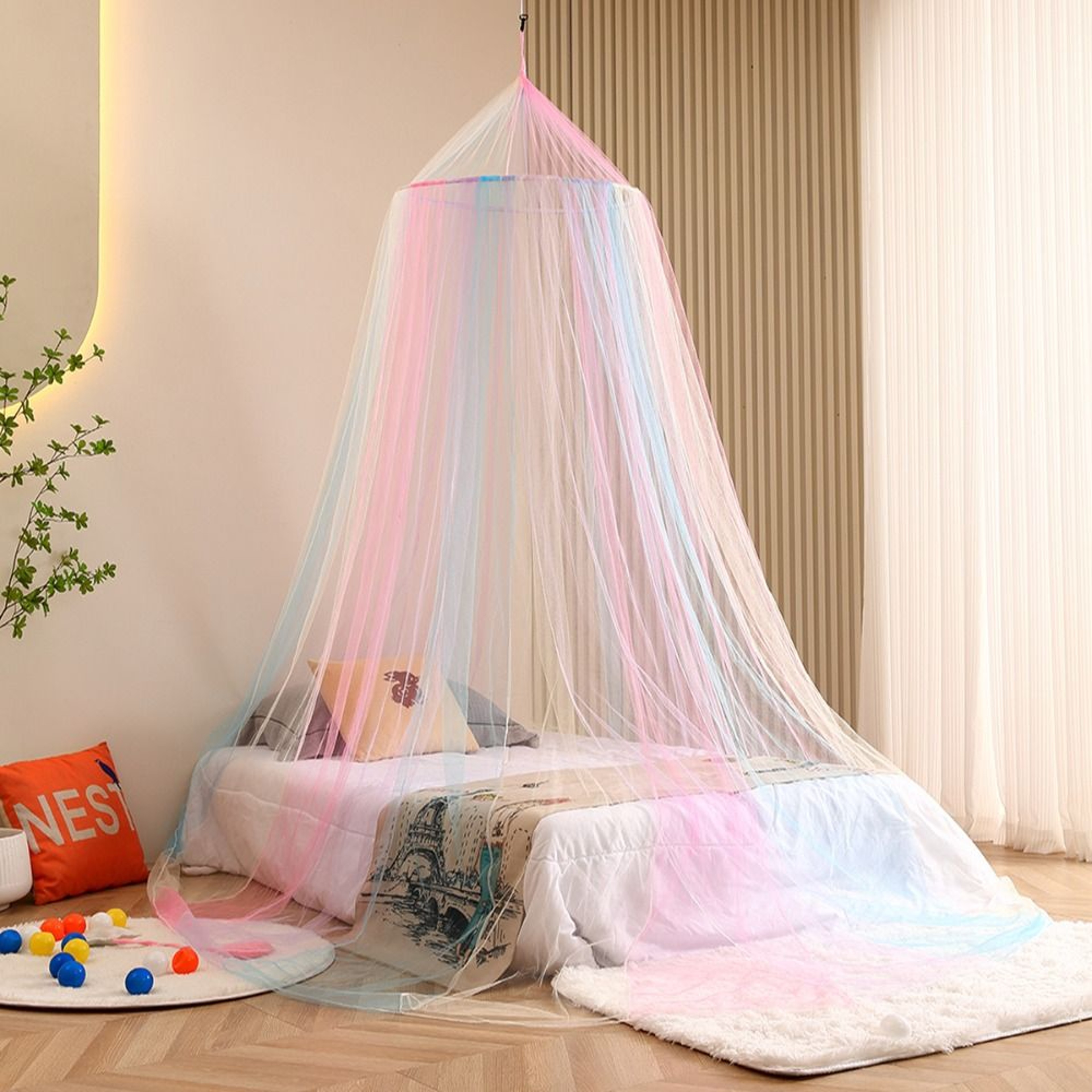 Rainbow Princess Bed Canopy Mosquito Net for Kids Room Decor – view 5
