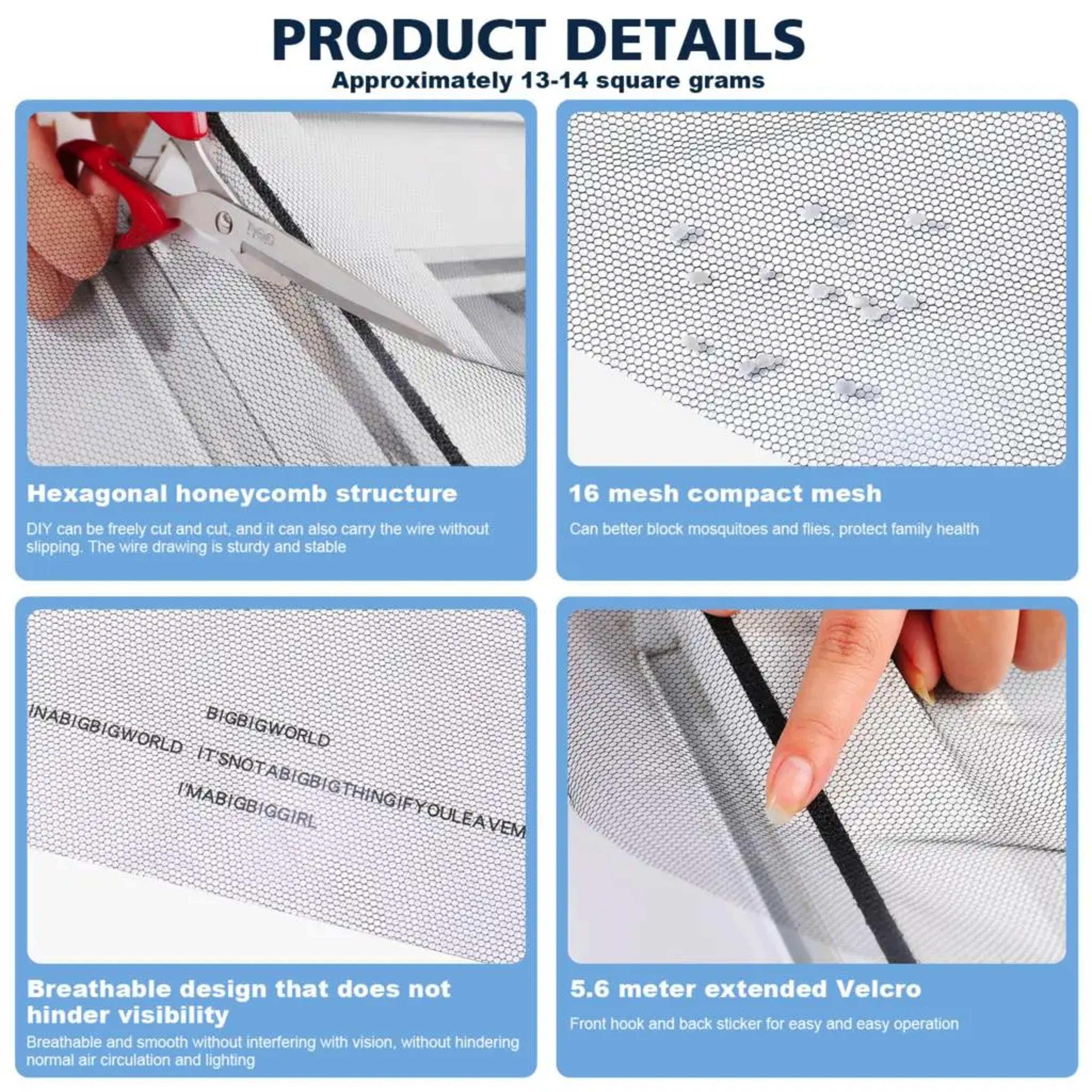 Self Adhesive Mosquito Net For Windows Cut To Fit Insect Screen Mesh 3