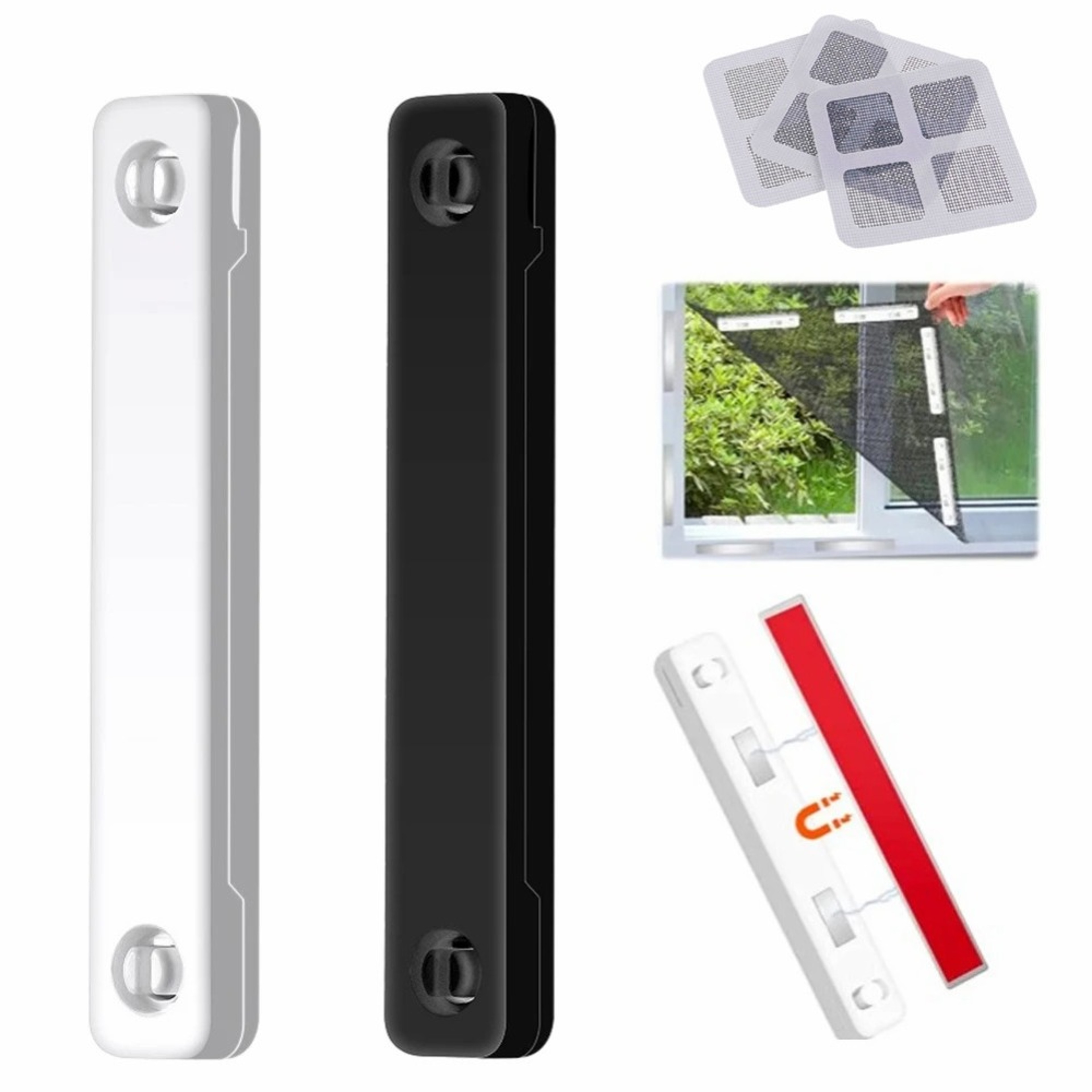 Magnetic Window Screen Clips No Drill Mosquito Net Fasteners – view 1