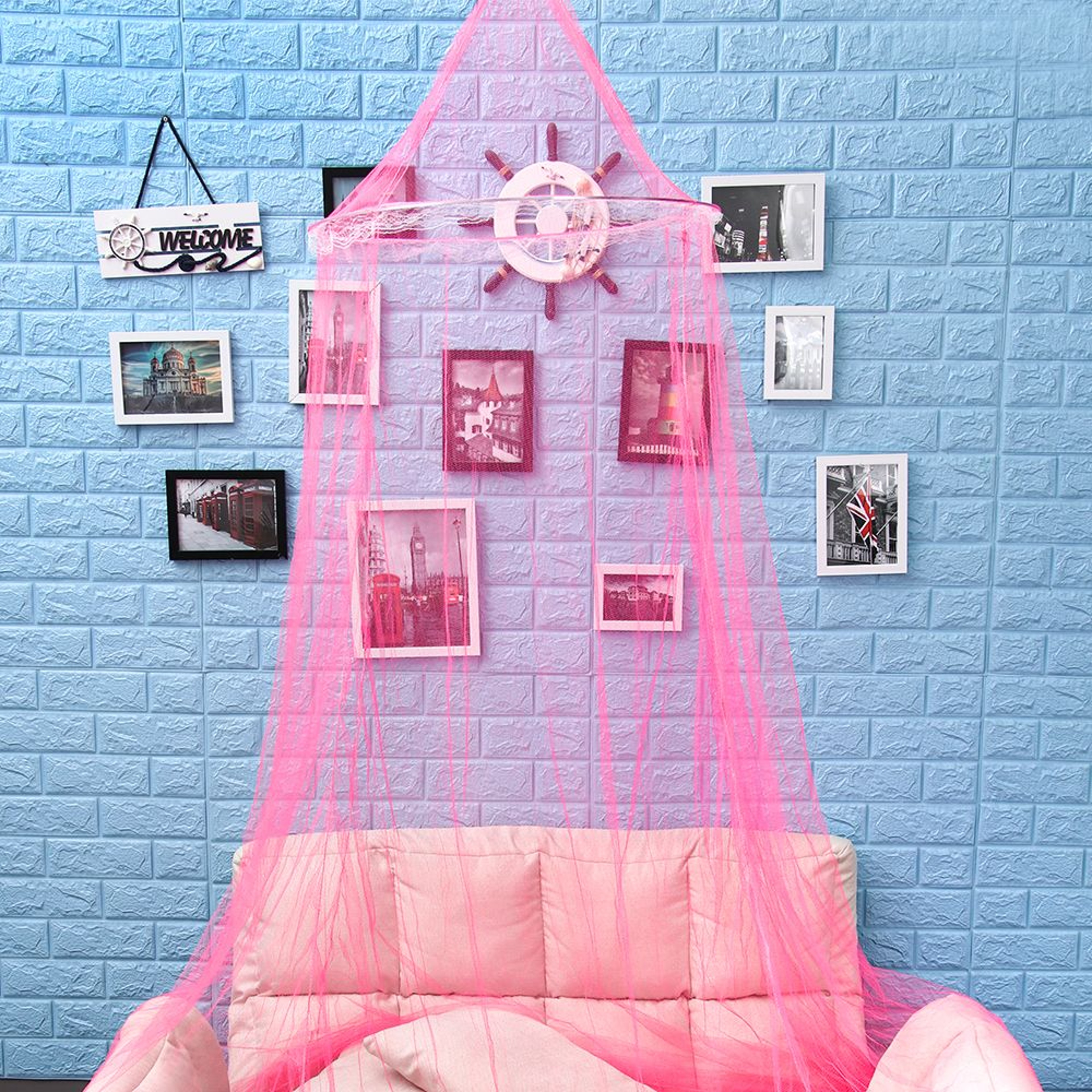 Princess Lace Dome Bed Canopy Breathable Single Entry Mosquito Net 1