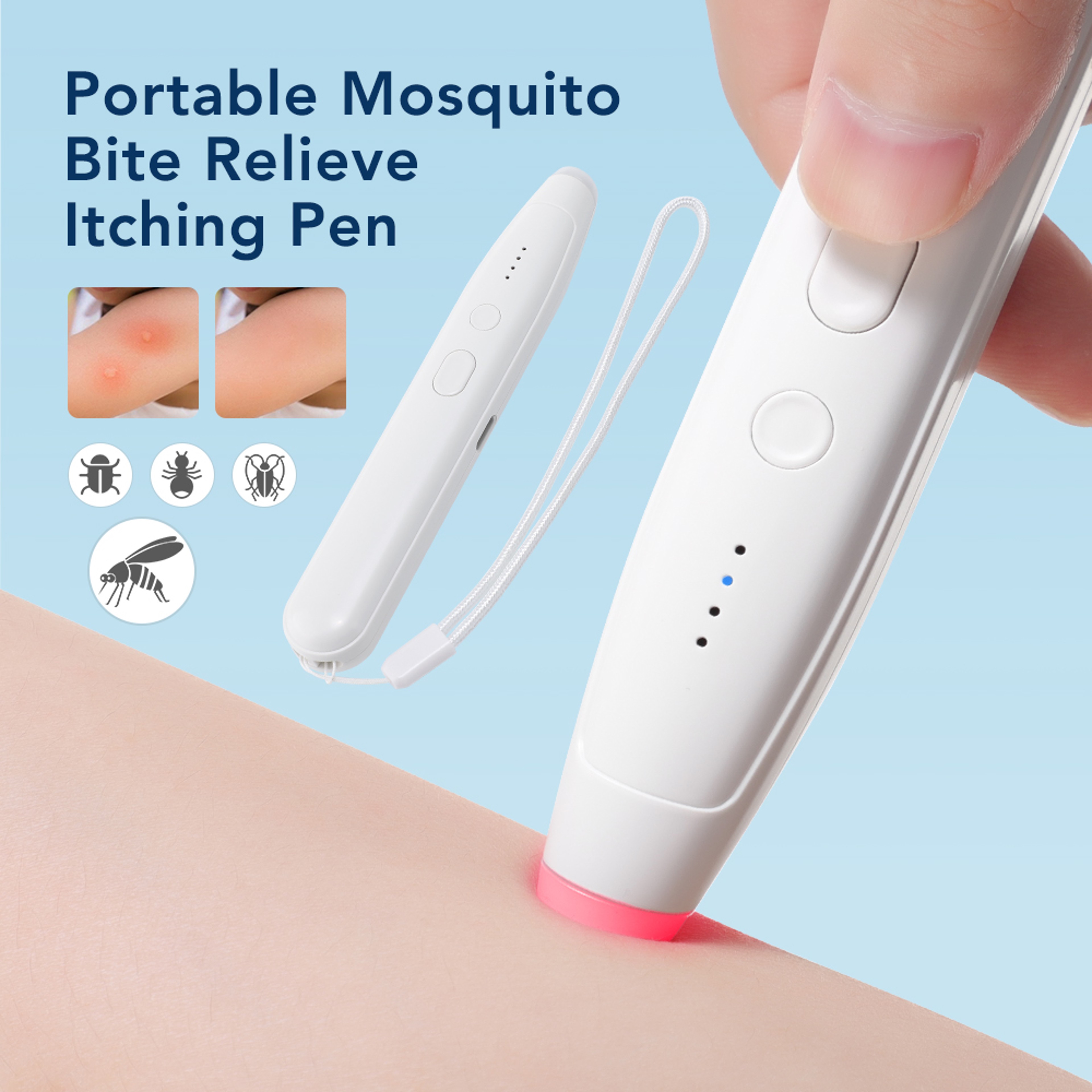 Rechargeable Bug Bite Relief Pen Chemical Free Mosquito Bite Itch Relief 0