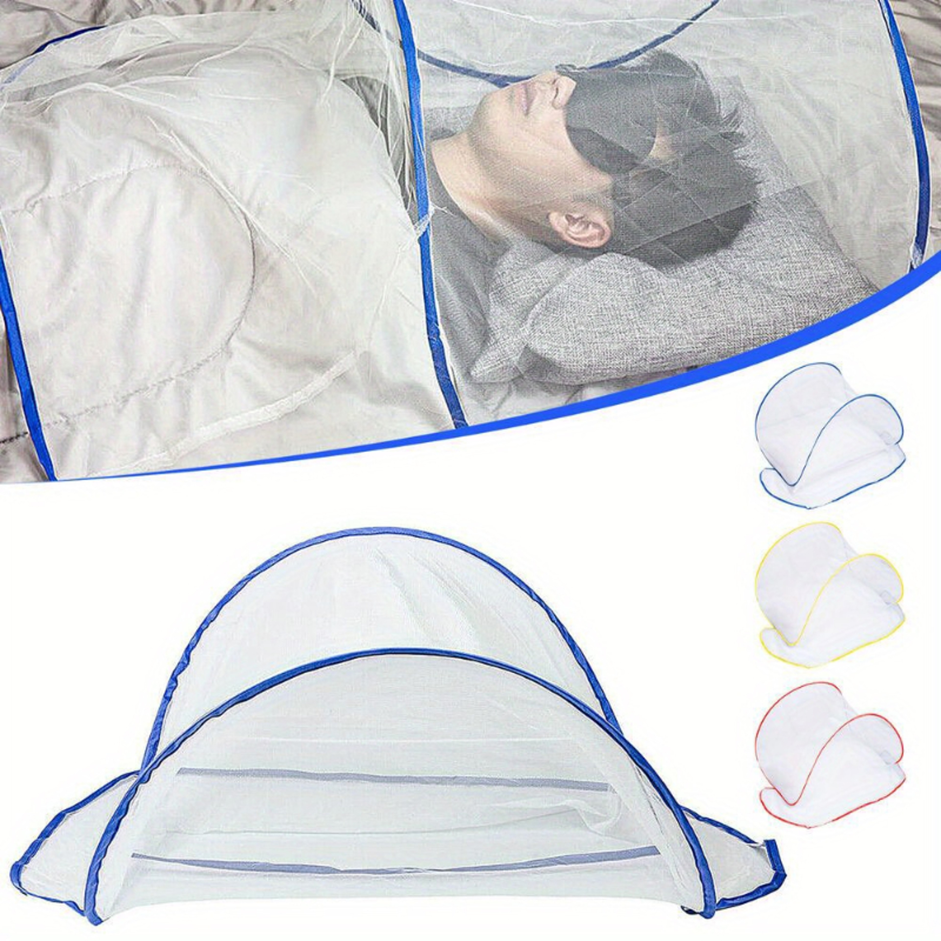 Portable Folding Mosquito Net Cover for Head Face and Bed – view 1